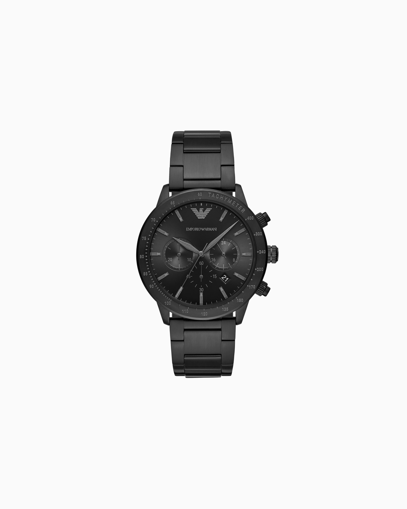 Herren-Chronograph mit schwarzem Edelstahlarmband Folie 0
