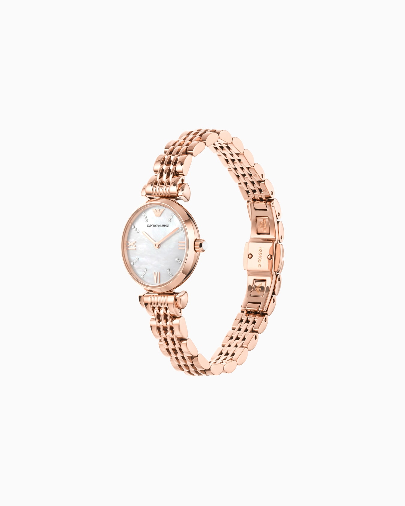 Two-Hand Rose Gold-Tone Stainless Steel Watch Slide 1