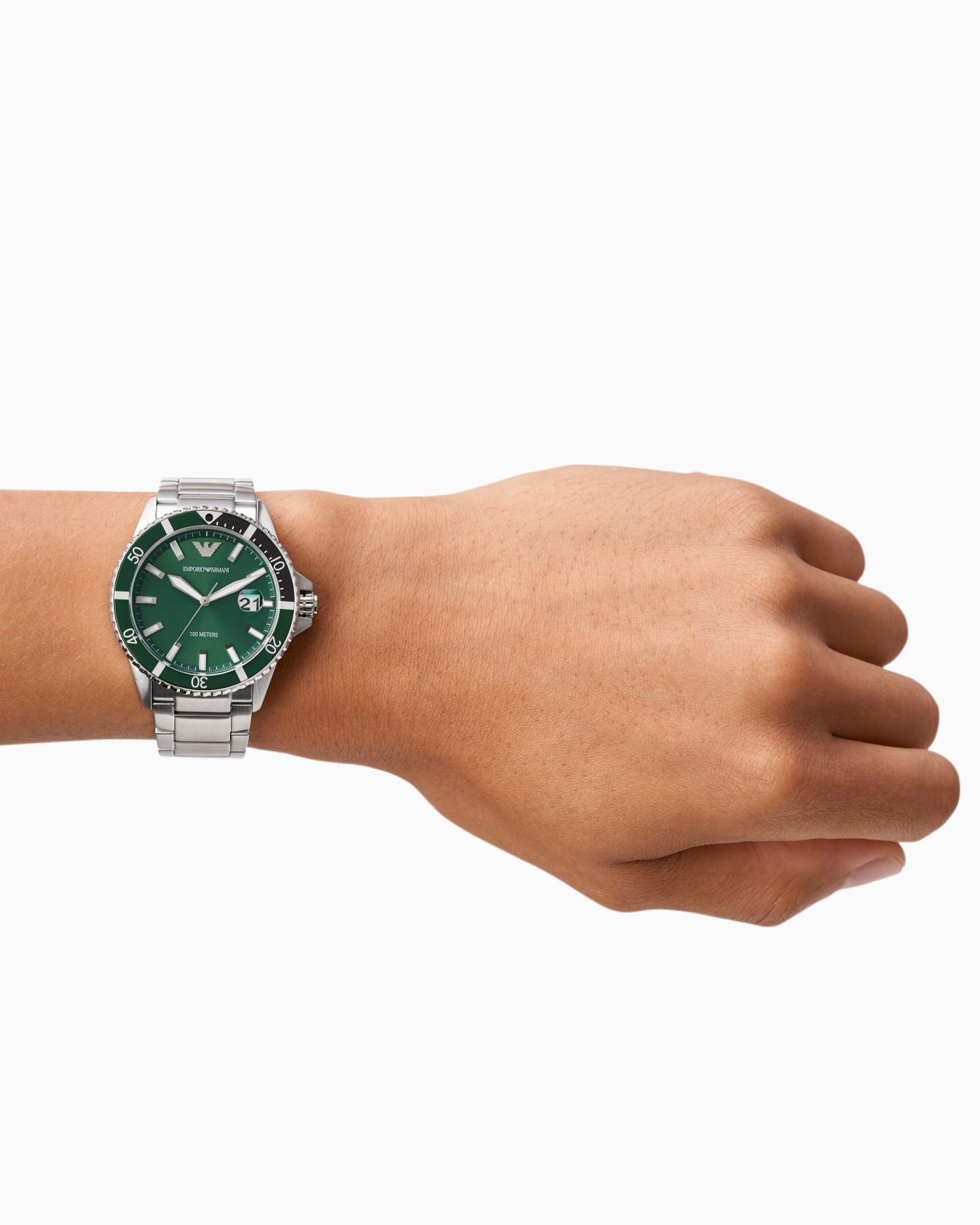 World Explorer Three-Hand Stainless Steel Watch Slide 1
