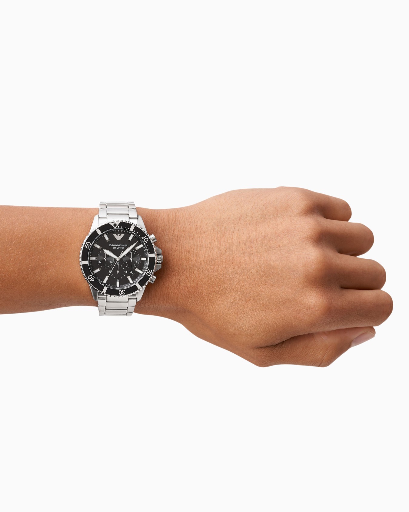 Cronografo World Explorer con bracciale in acciaio Slide 1