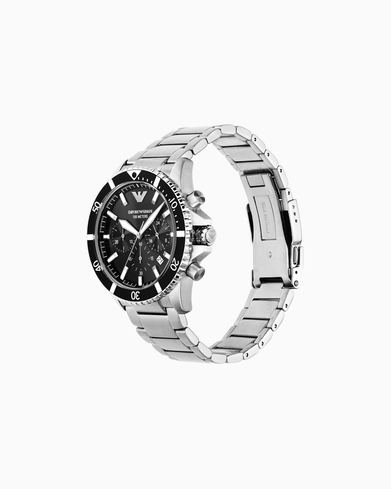 Cronografo World Explorer con bracciale in acciaio Slide 2