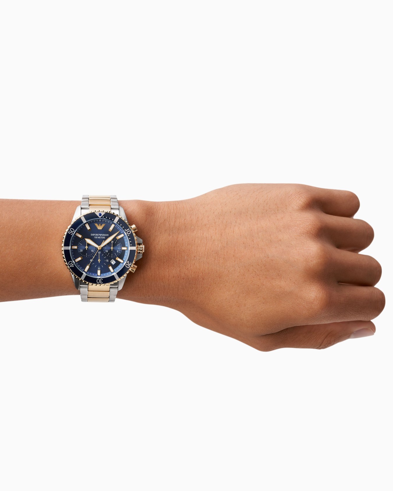 World Explorer Chronograph Two-Tone Stainless Steel Watch Slide 1