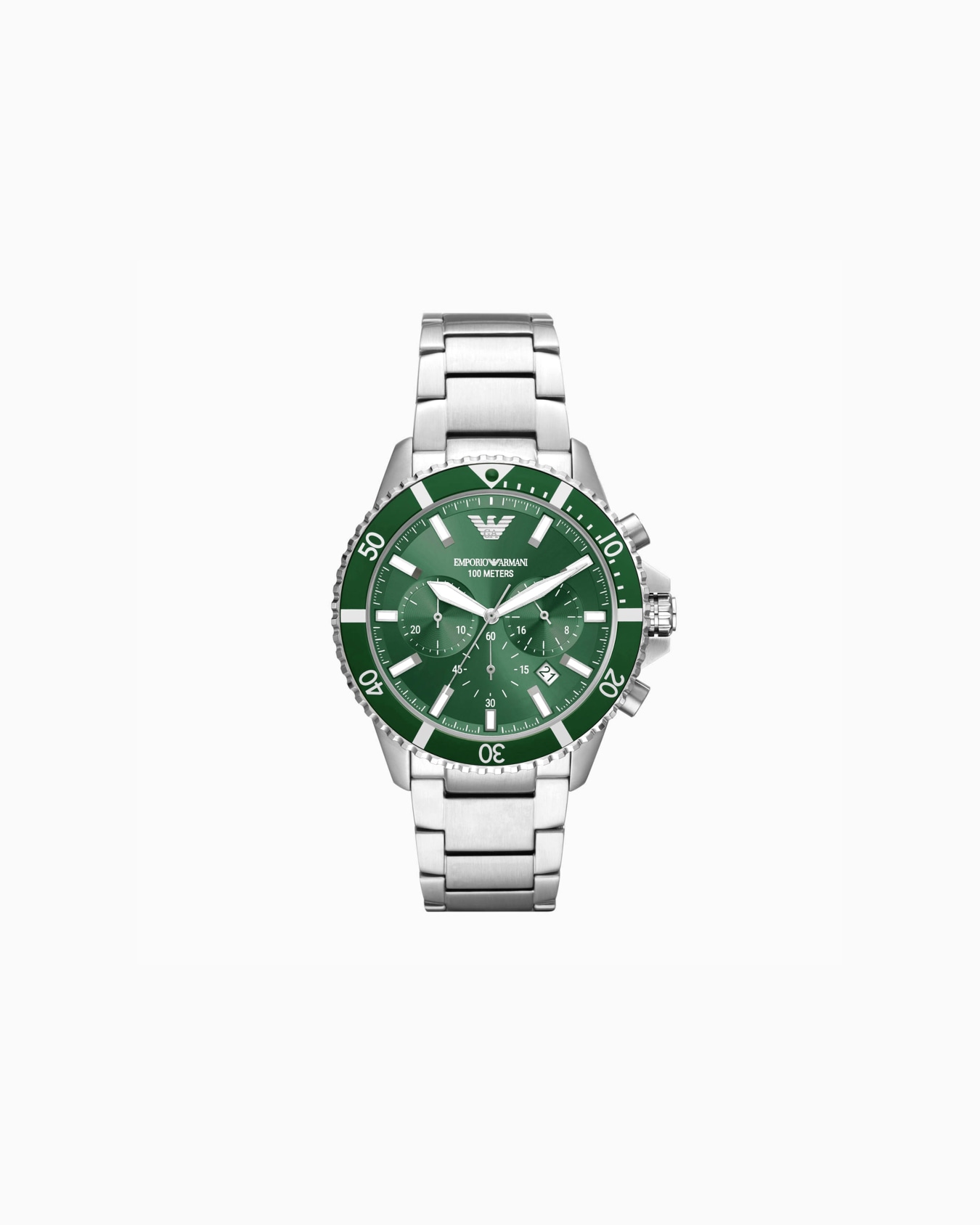 Montre avec chronographe en acier inoxydable Diapositive 0