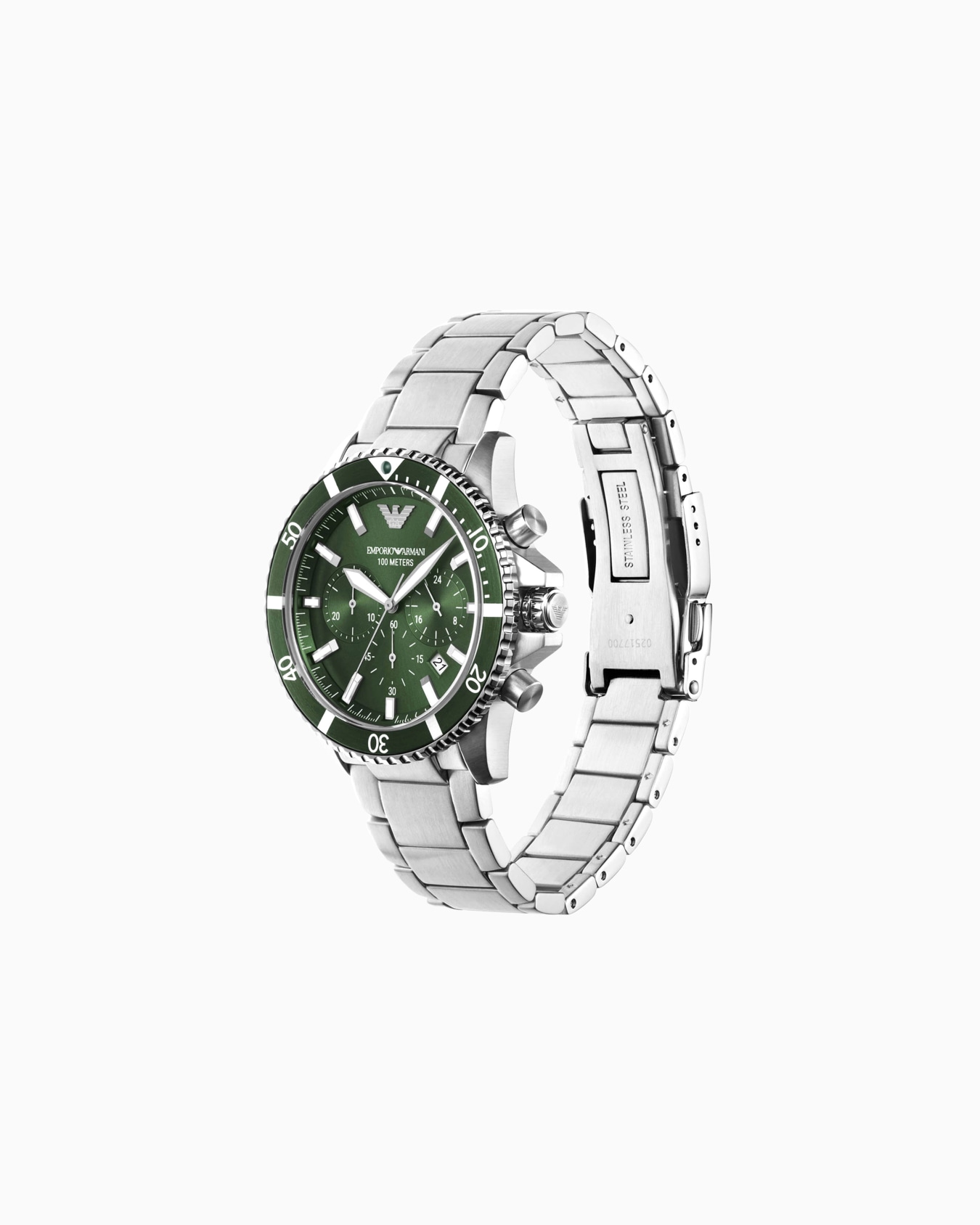 Chronographenuhr aus Edelstahl Folie 2
