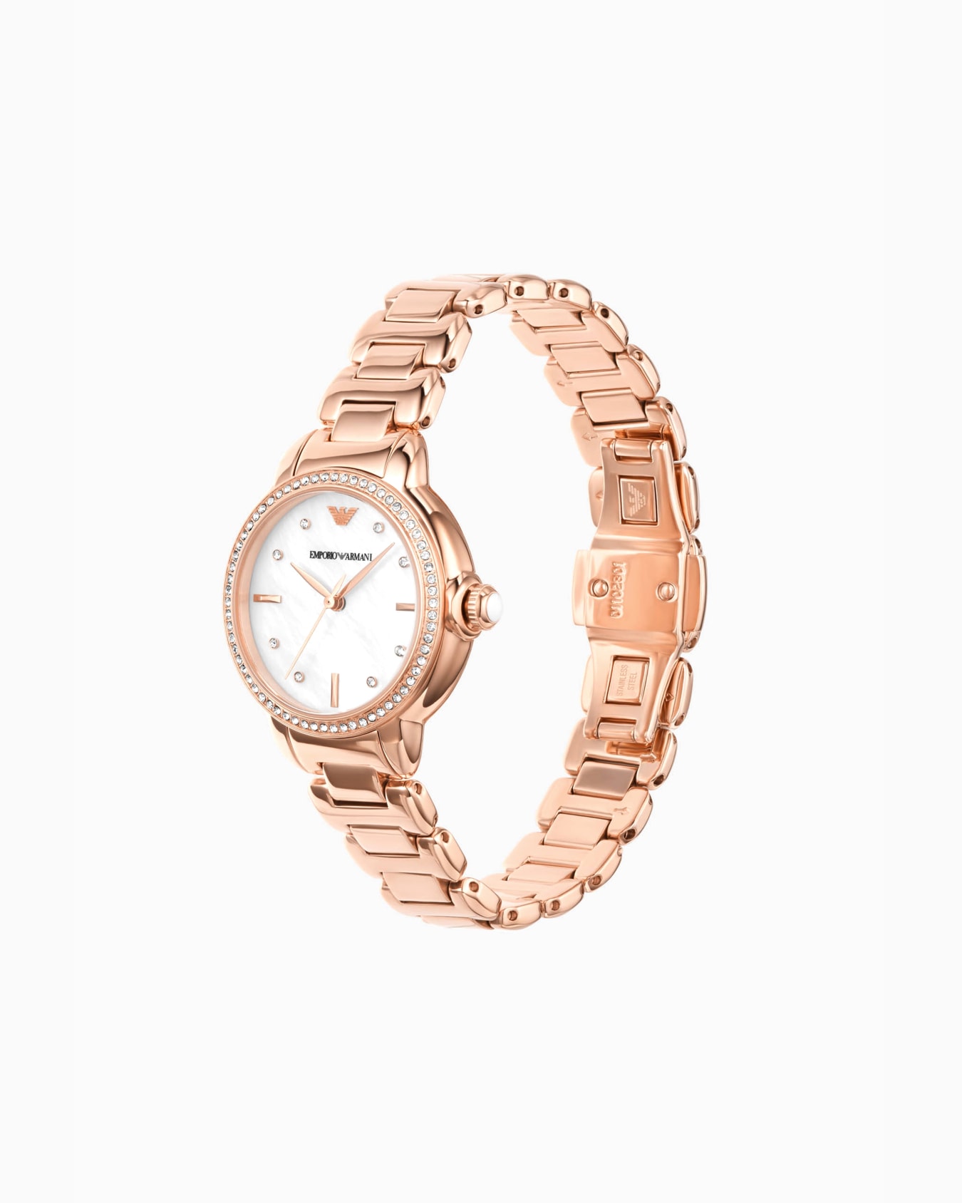  Three-Hand Rose Gold-Tone Stainless Steel Watch Slide 1