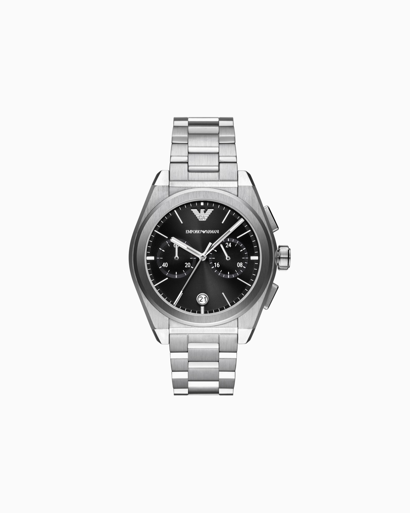 Montre avec chronographe en acier inoxydable Diapositive 0