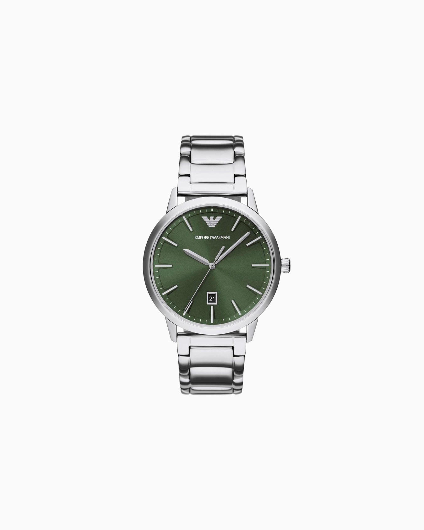  Three-Hand Date Stainless Steel Watch Slide 0