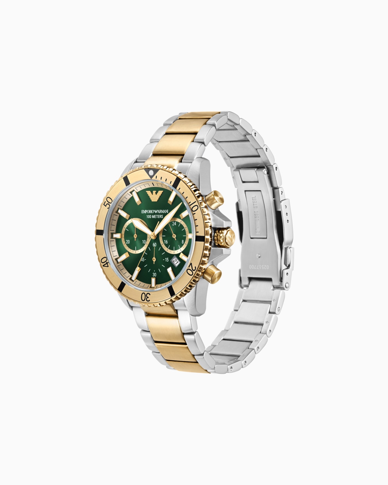 Chronograph Two-Tone Stainless Steel Watch Slide 1