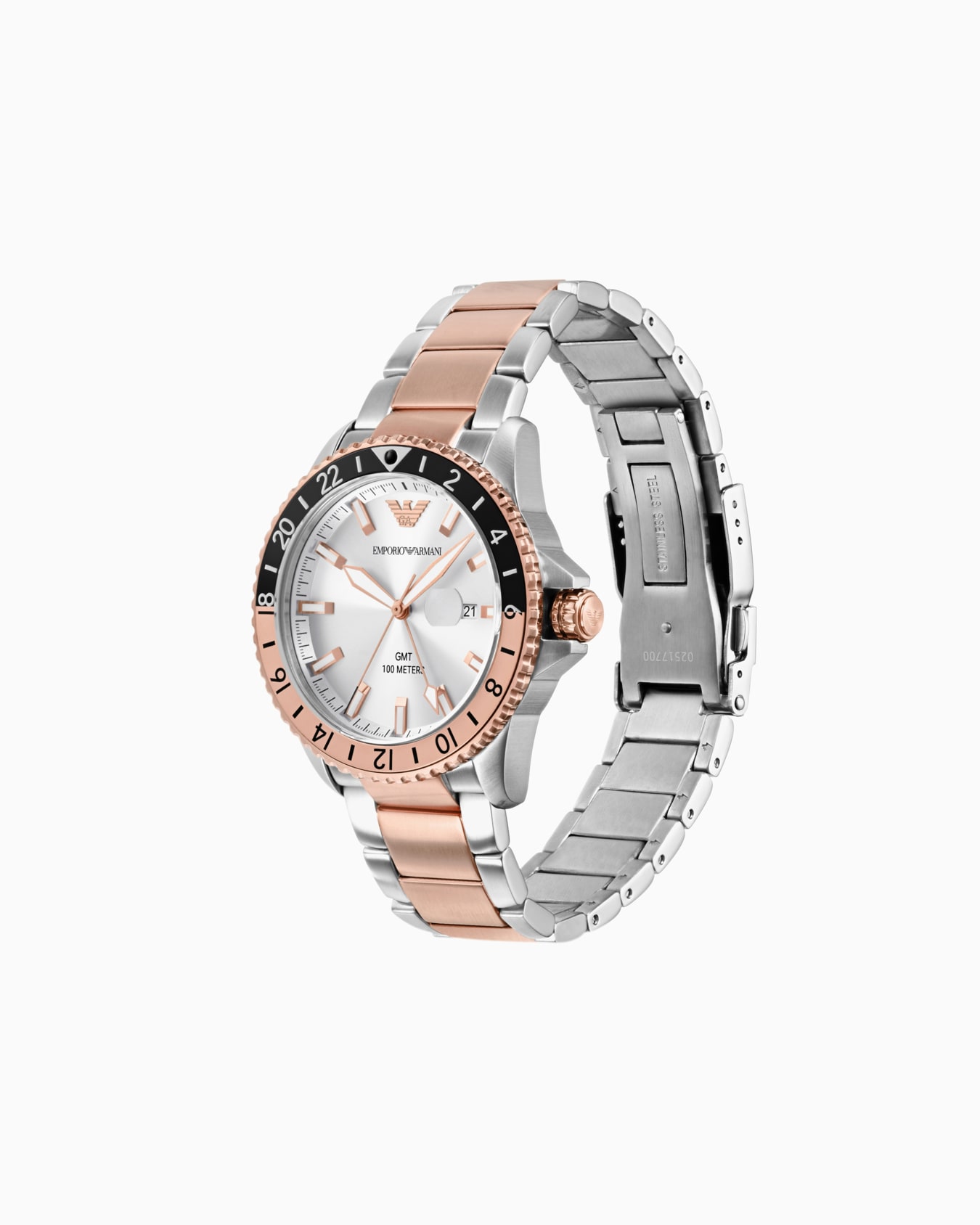 Reloj GMT Dual Time de acero inoxidable en dos tonos Diapositiva 1