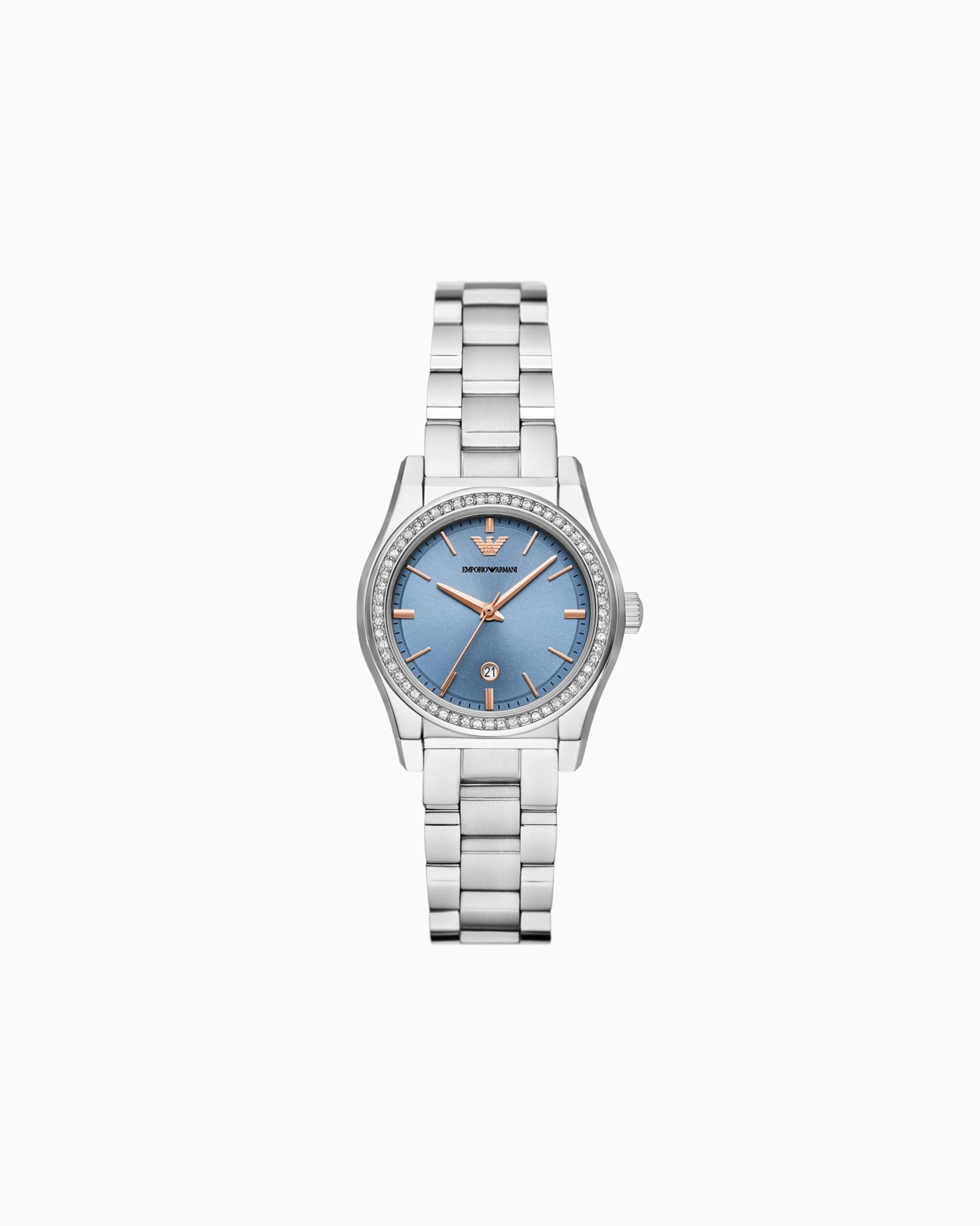 Three-Hand Date Stainless Steel Watch Slide 0