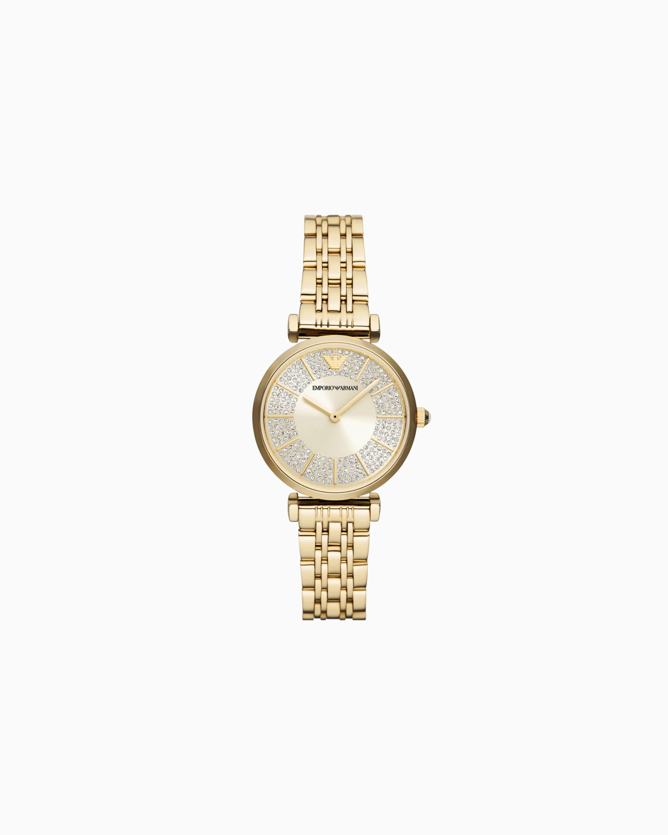  Two-Hand Gold-Tone Stainless Steel Watch Slide 0