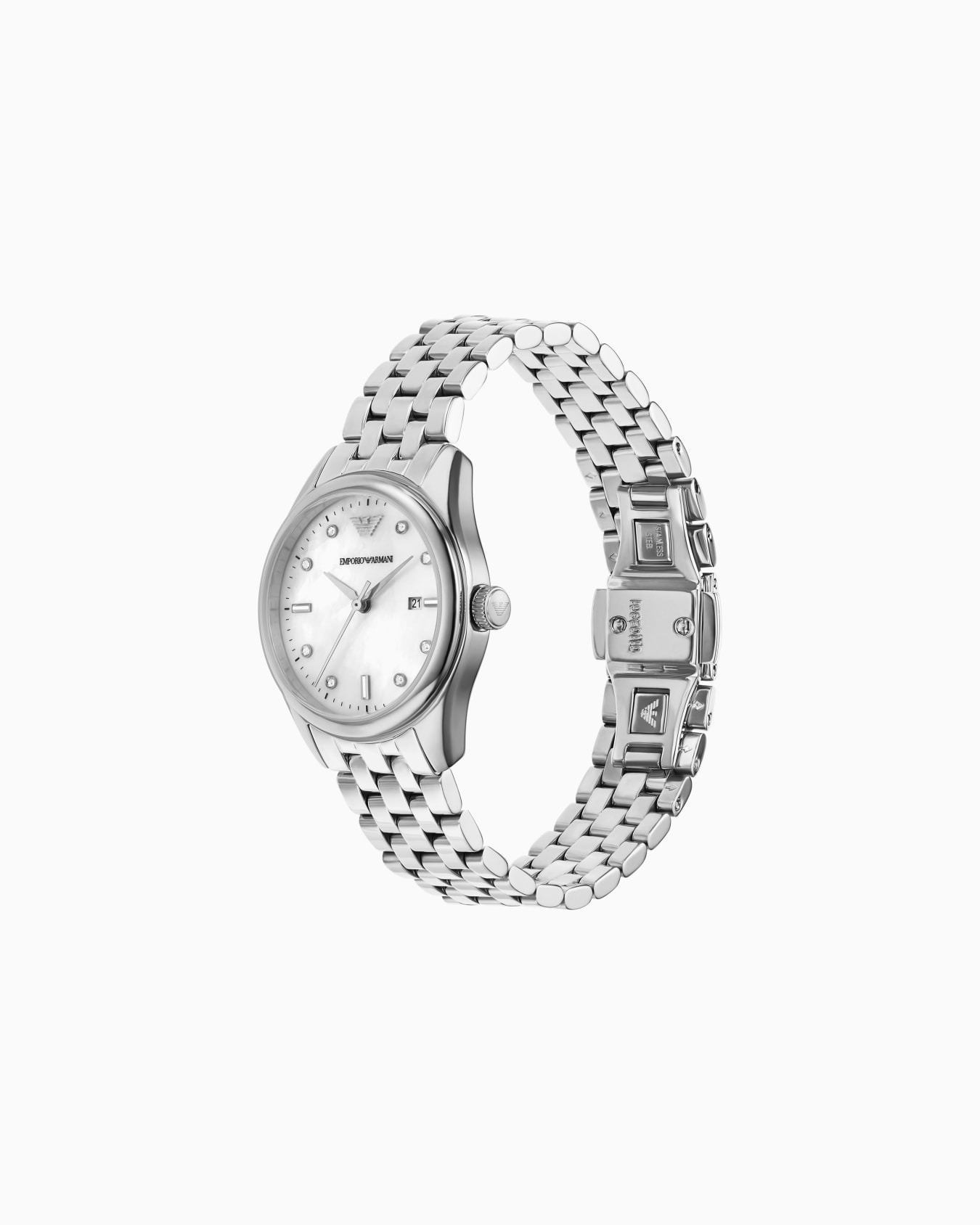  Three-Hand Date Stainless Steel Watch Slide 1