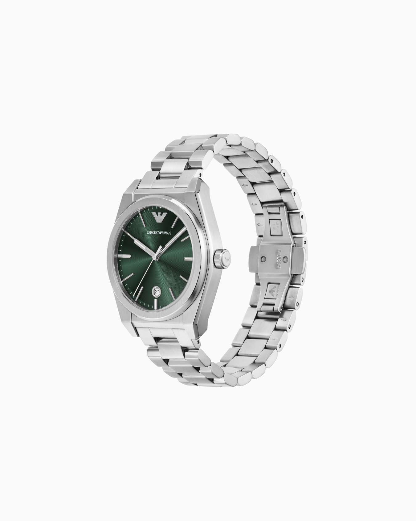 Orologio a tre lancette in acciaio inossidabile con datario Slide 1