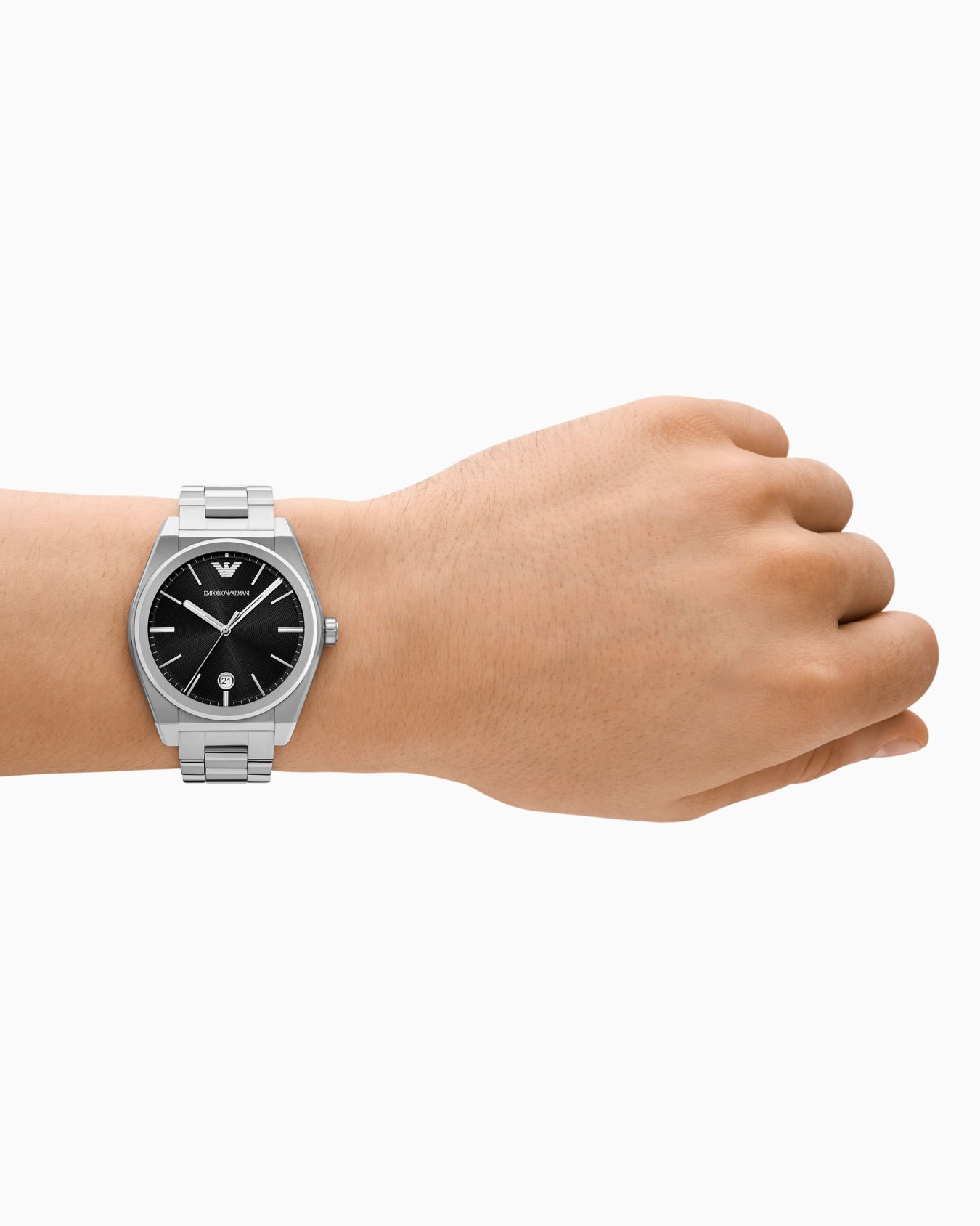  Three-Hand Date Stainless Steel Watch Slide 1