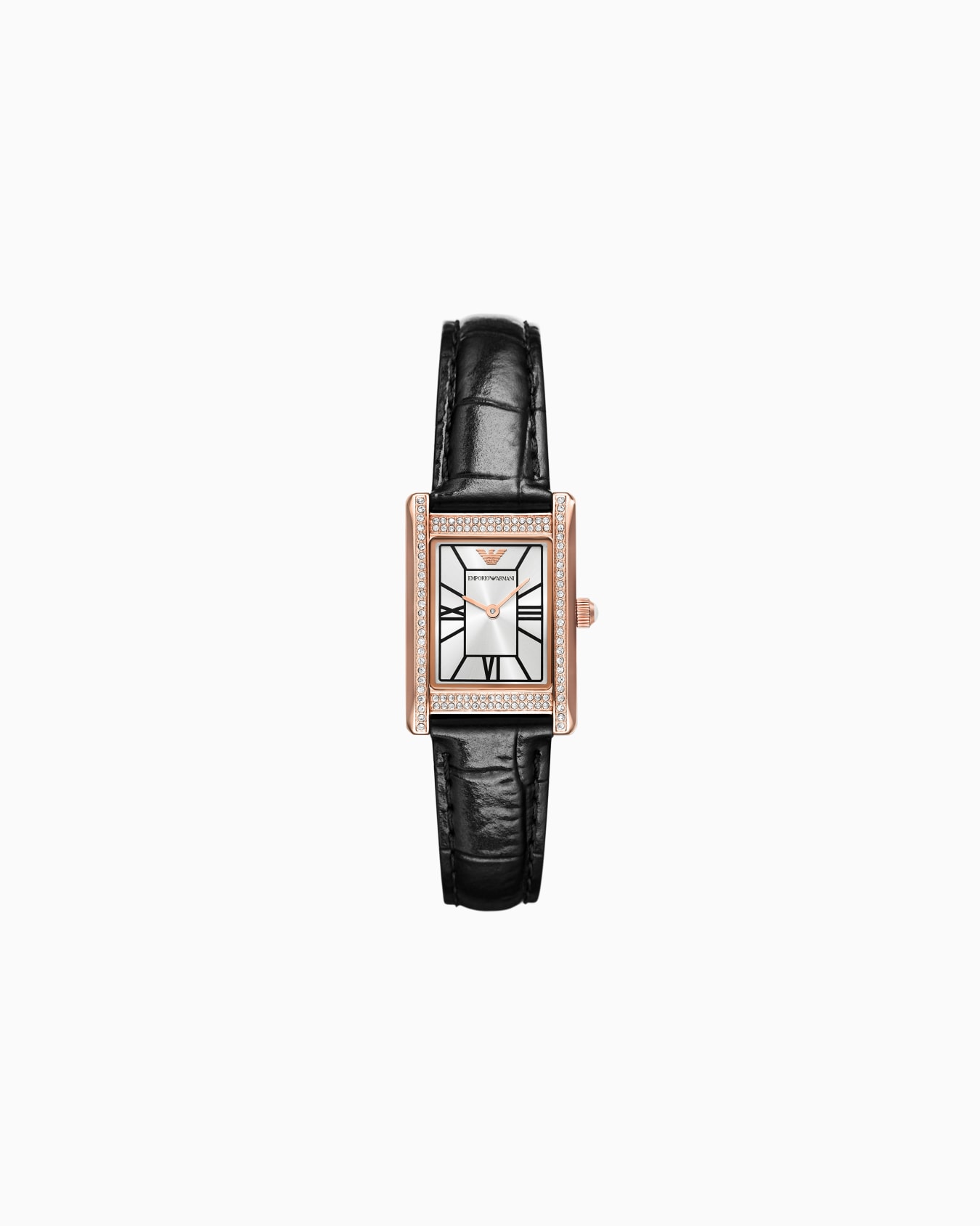 Reloj de dos manecillas de piel negra Diapositiva 0