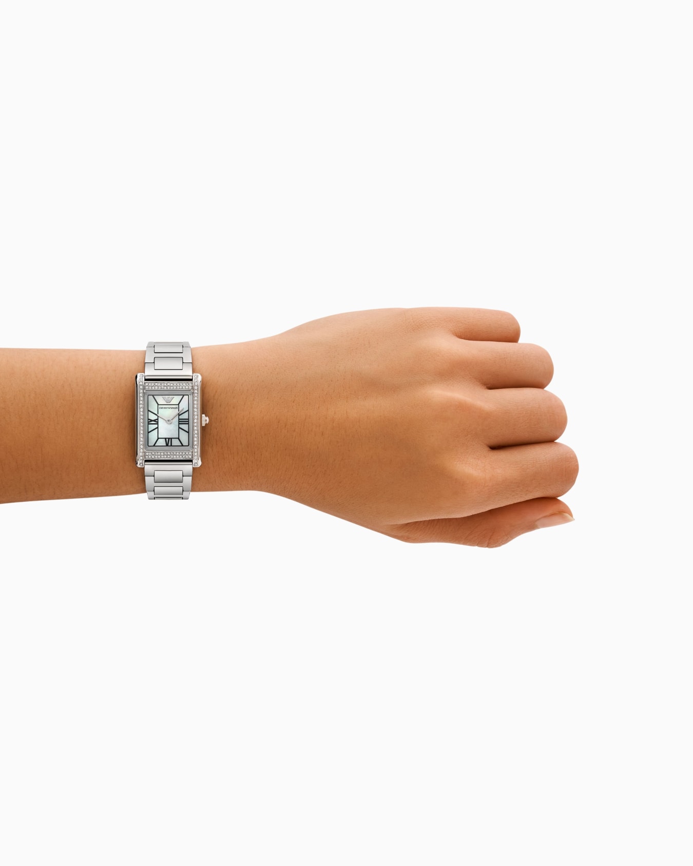 Montre à deux aiguilles en acier inoxydable Diapositive 1