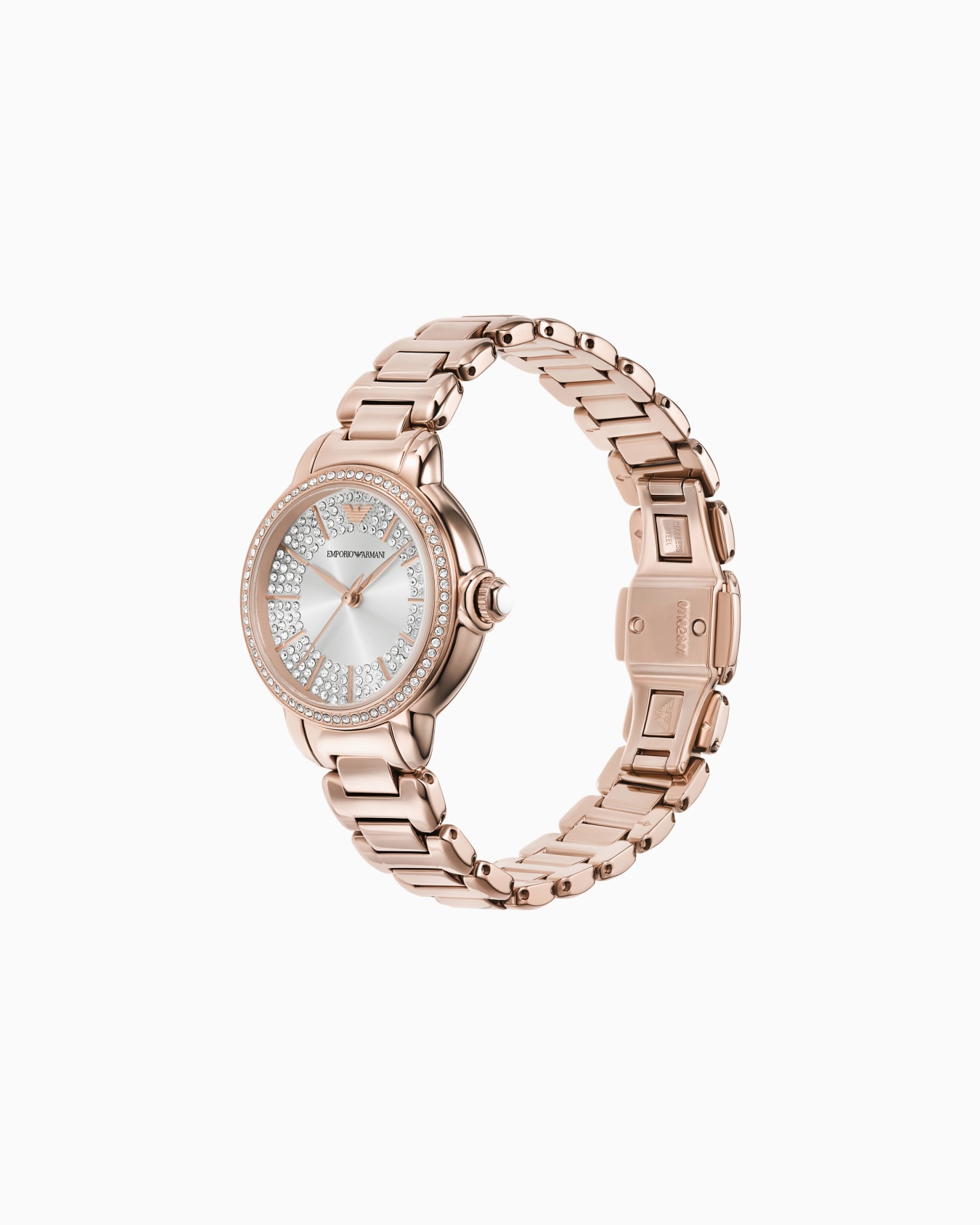  Three-Hand Rose Gold-Tone Stainless Steel Watch Slide 1