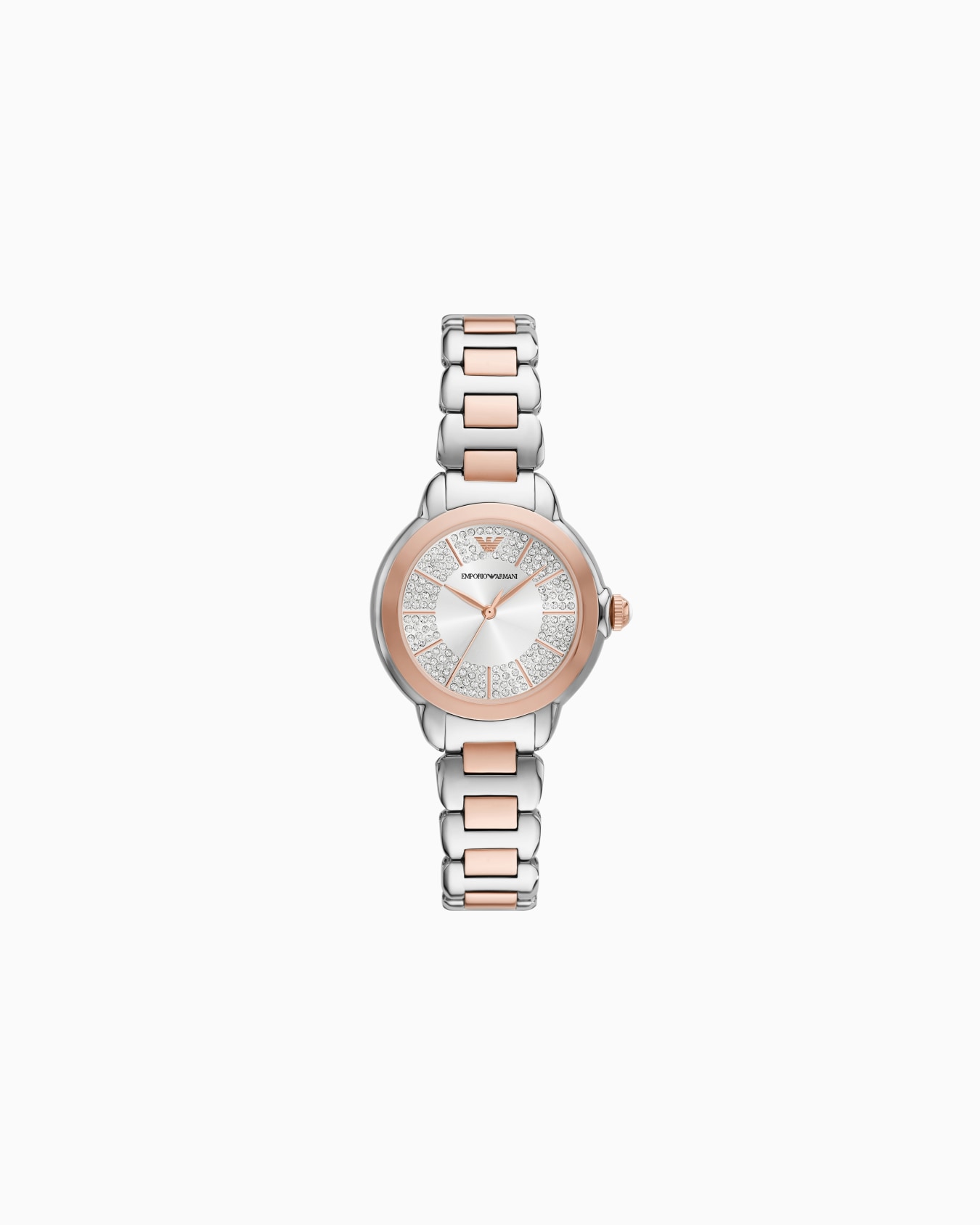  Three-Hand Two-Tone Stainless Steel Watch Slide 0