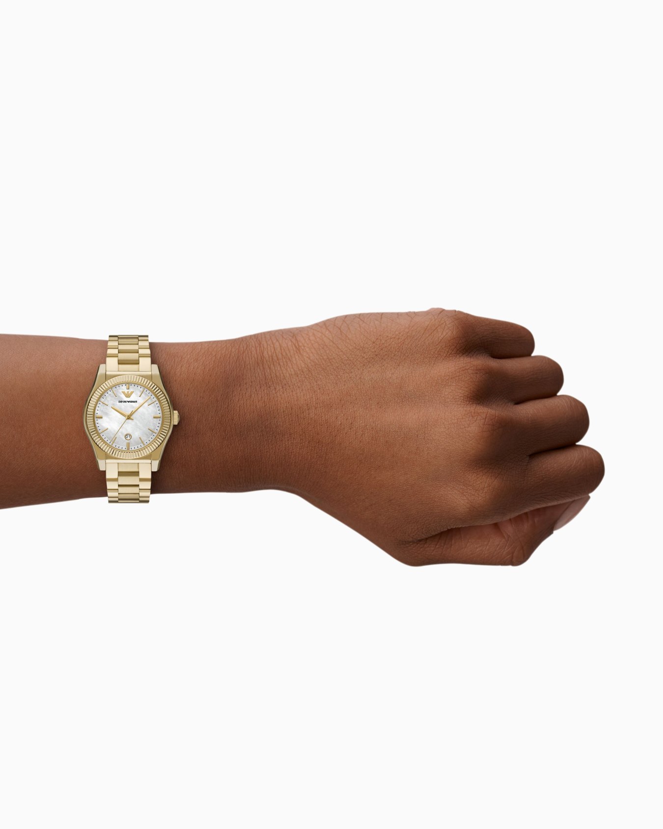  Three-Hand Date Gold-Tone Stainless Steel Watch Slide 1