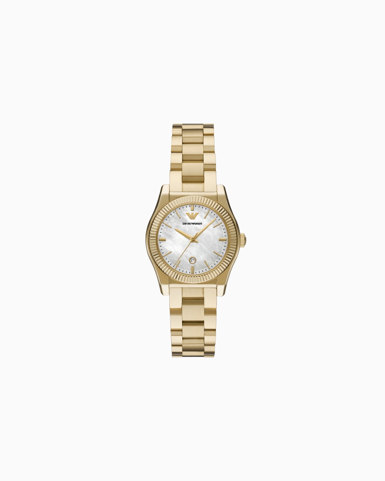  Three-Hand Date Gold-Tone Stainless Steel Watch Slide 0