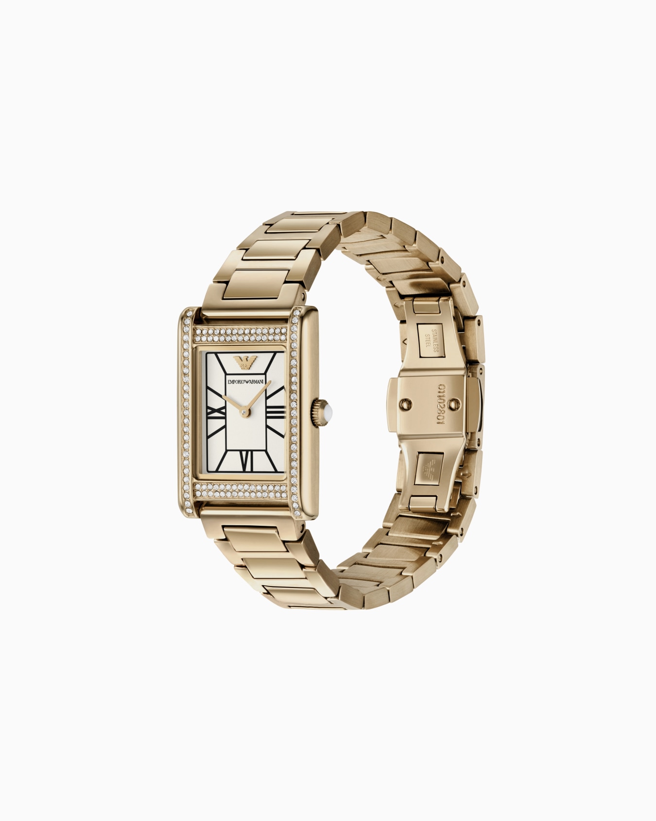  Two-Hand Gold-Tone Stainless Steel Watch Slide 2