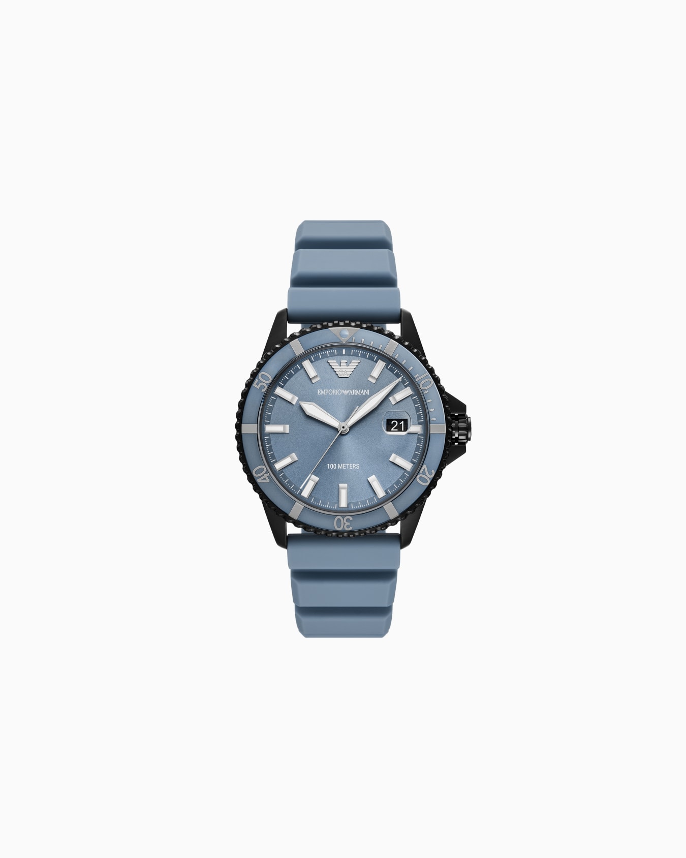  World Explorer Three-Hand Date Blue Silicone Watch Slide 0