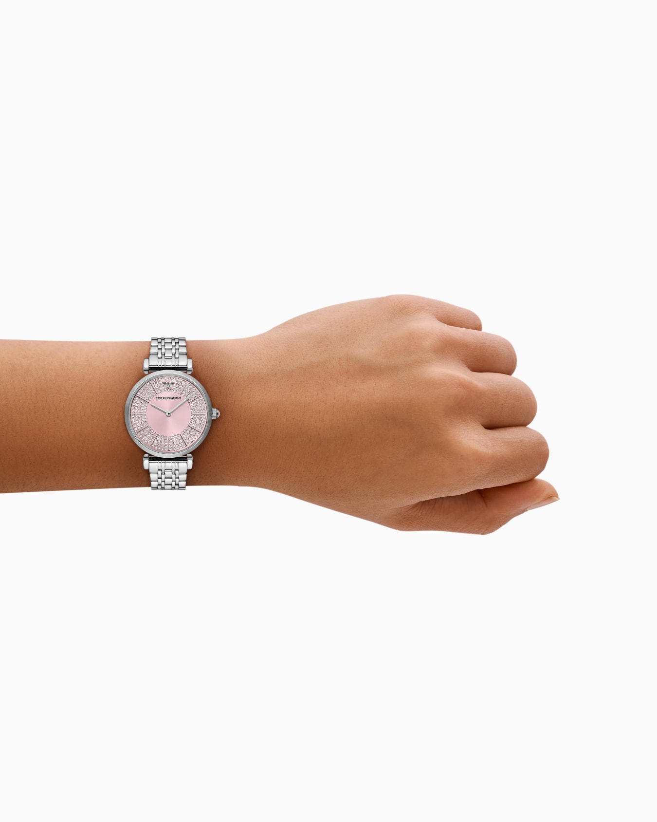  Two-Hand Stainless Steel Watch Slide 1