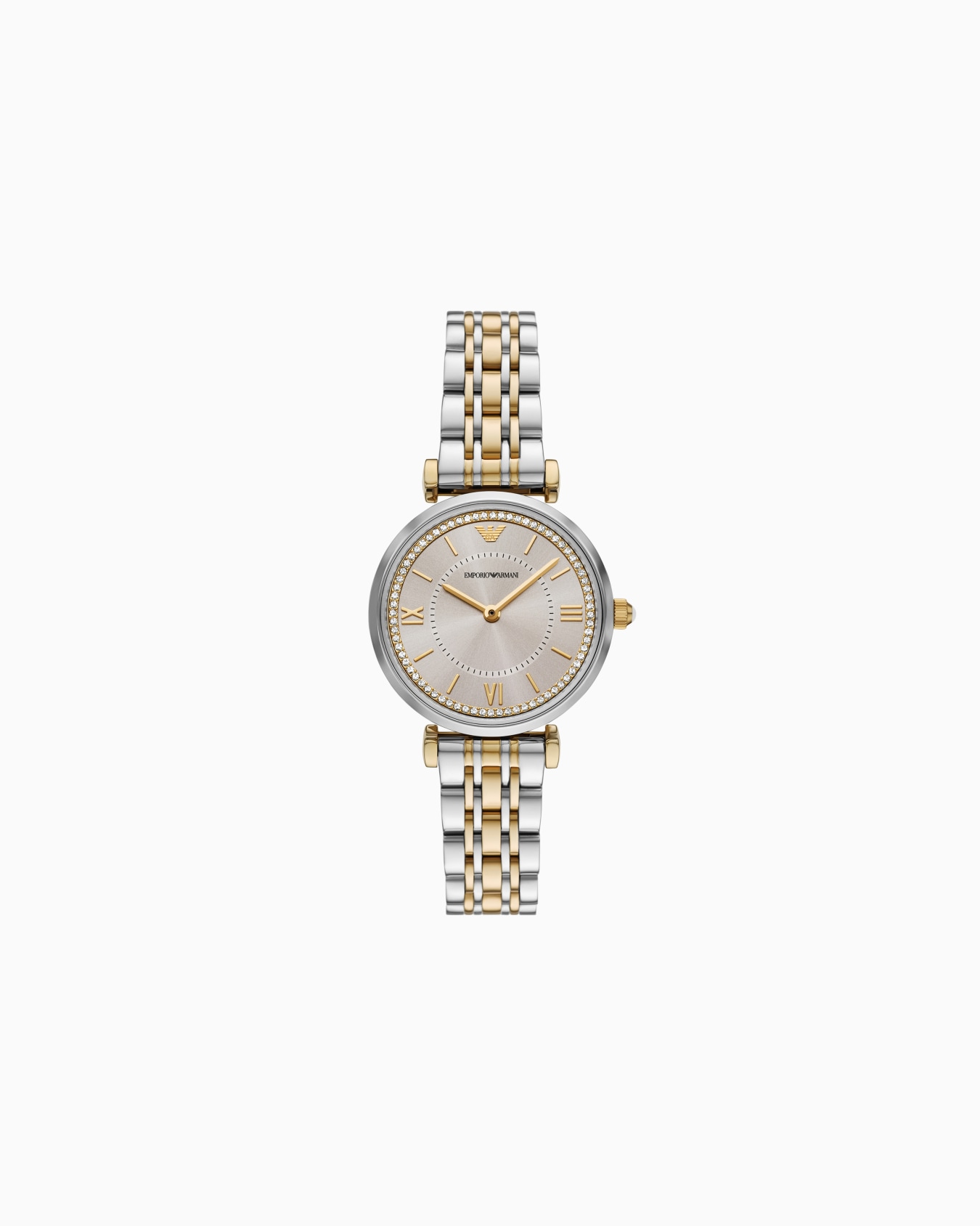 Reloj de dos manecillas de acero inoxidable bicolor Diapositiva 0