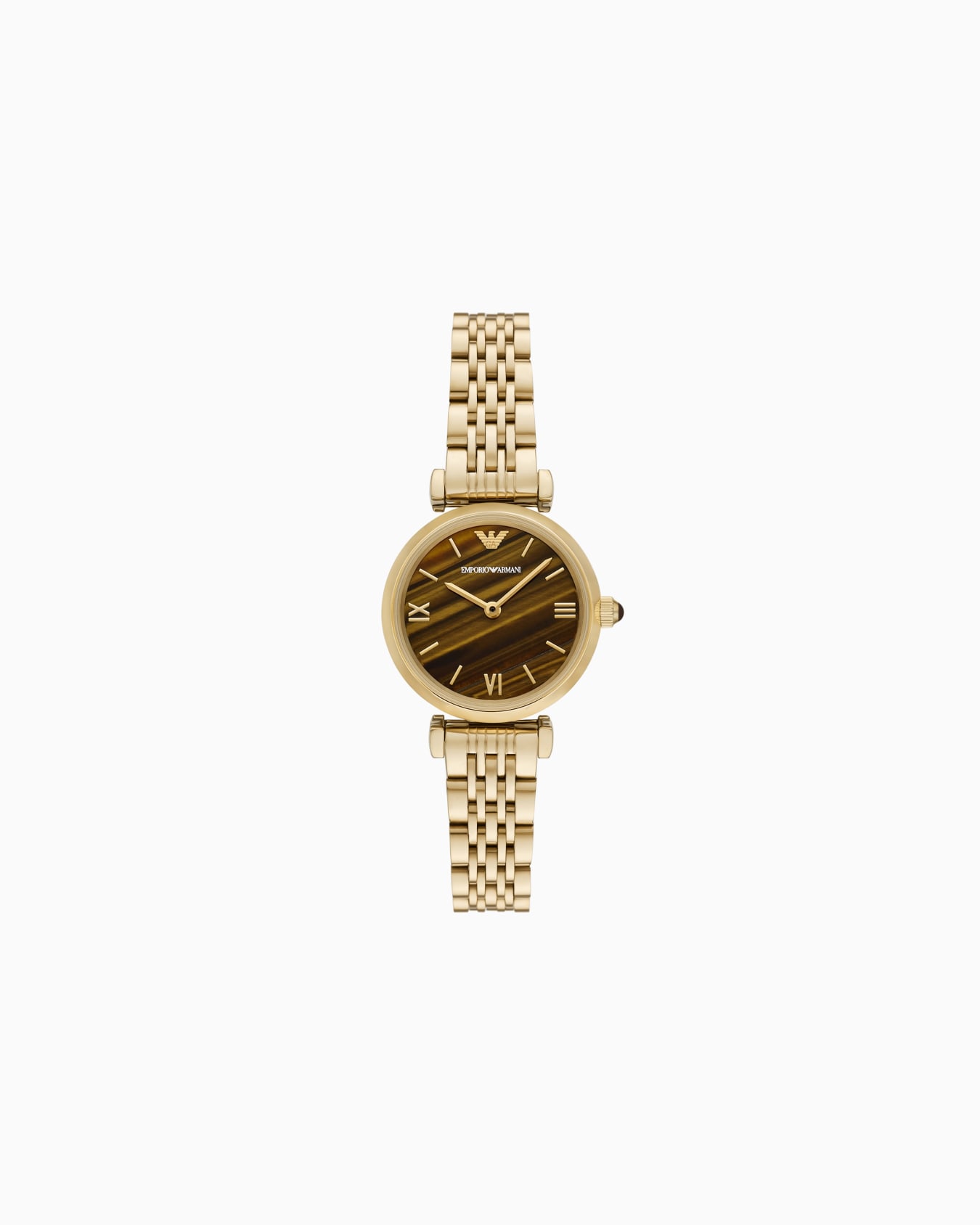 Zweizeigeruhr aus goldfarbenem Edelstahl Folie 0