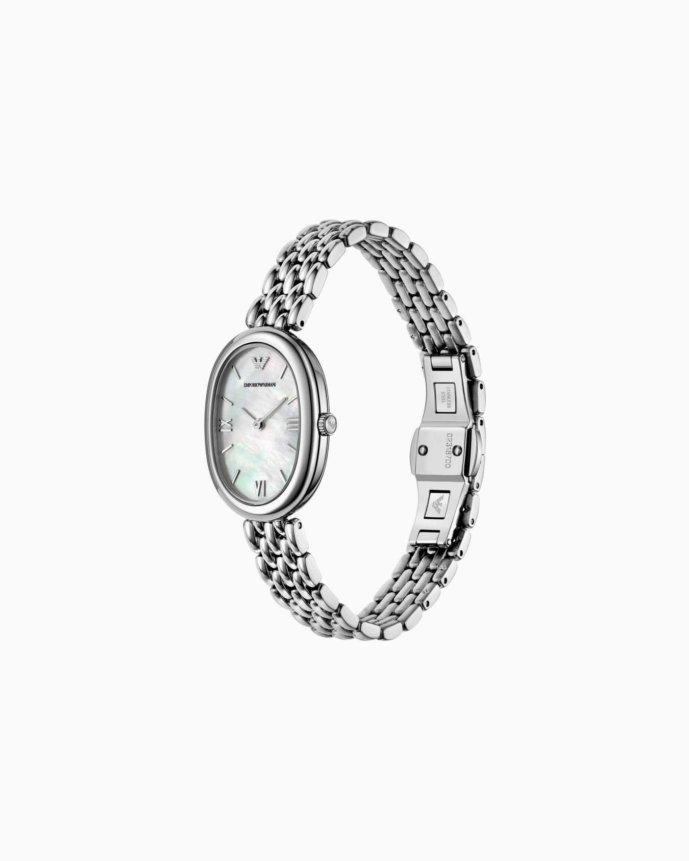 Zweizeigeruhr mit Armband aus Edelstahl Folie 1