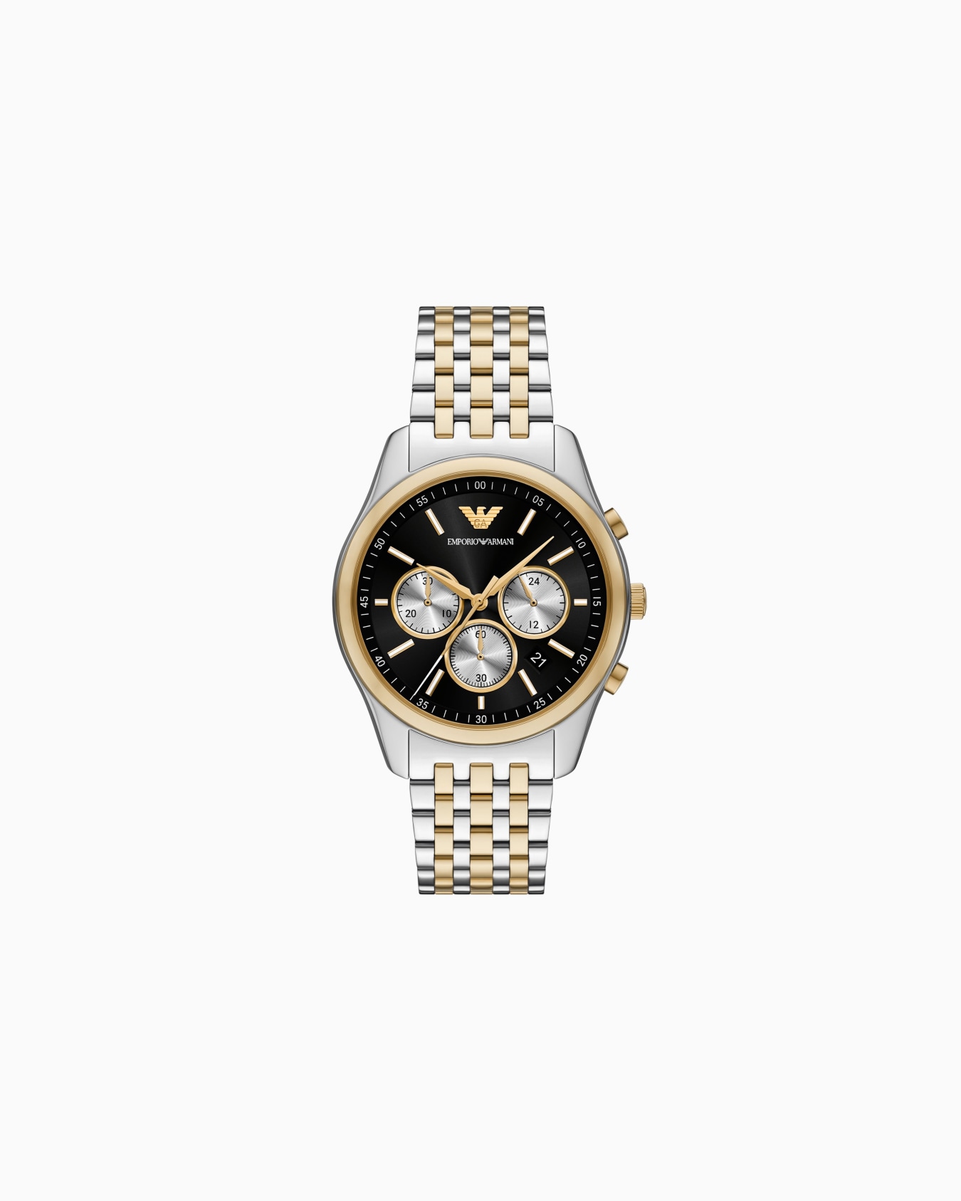 Reloj con cronógrafo bicolor de acero inoxidable Diapositiva 0