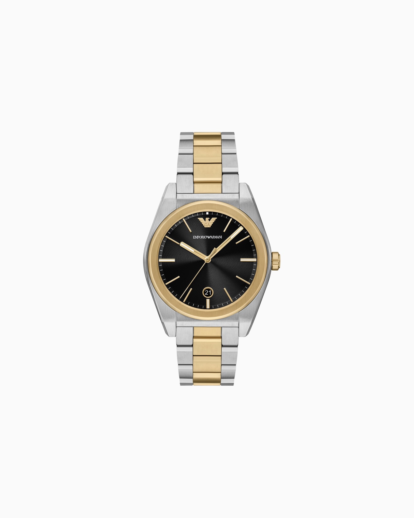  Three-Hand Two-Tone Stainless Steel Watch Slide 0
