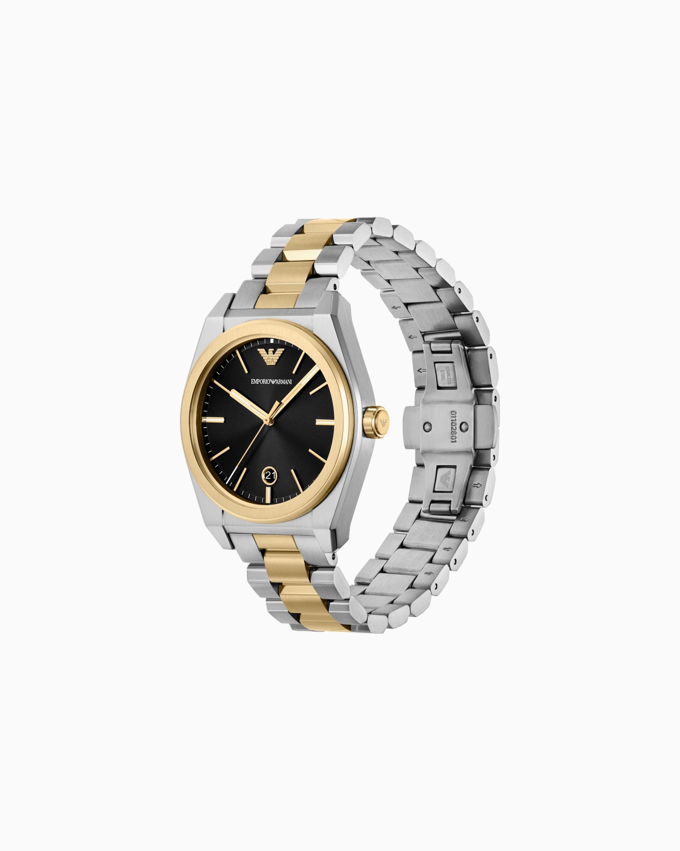  Three-Hand Two-Tone Stainless Steel Watch Slide 2