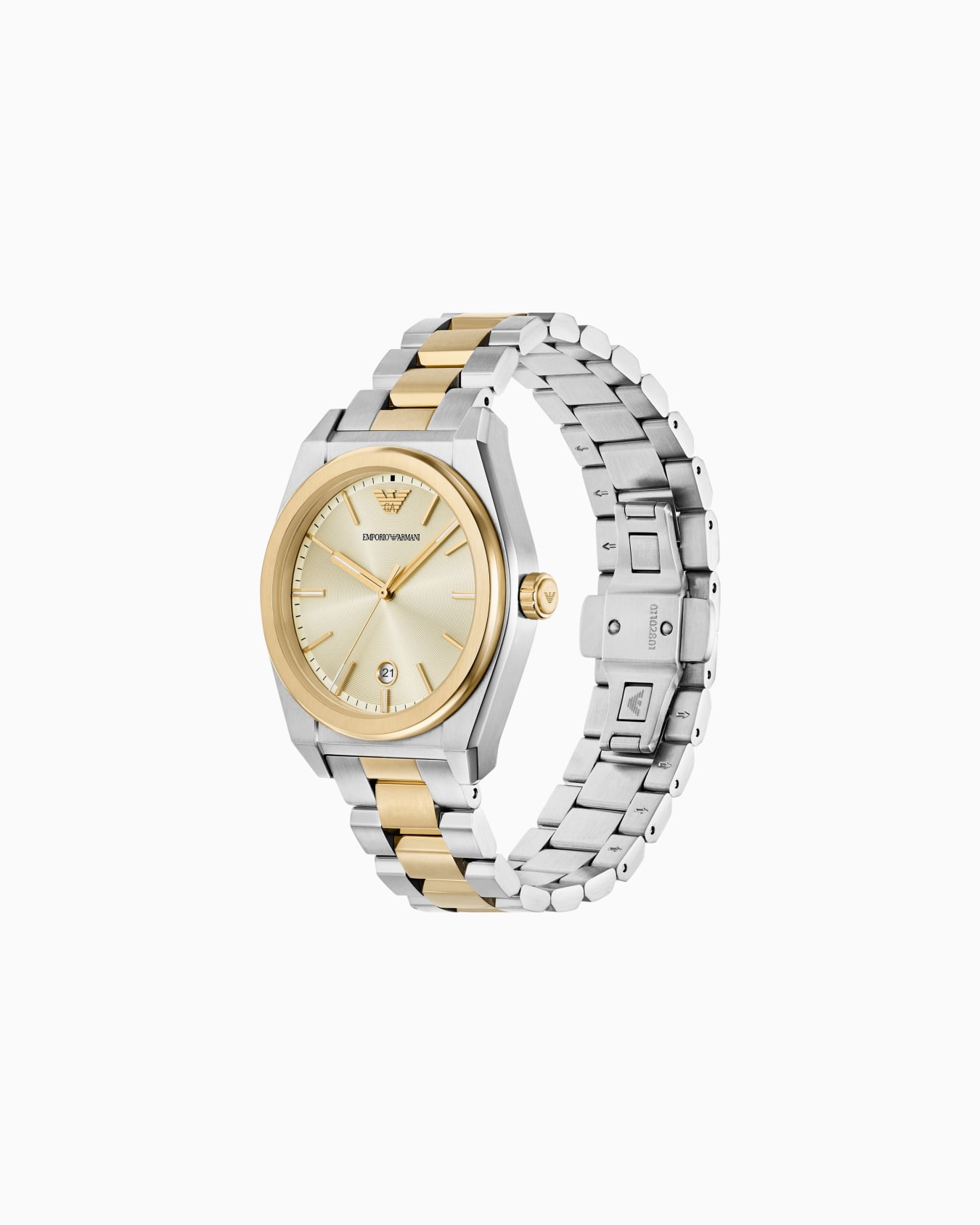 Reloj bicolor de acero inoxidable de tres manecillas Diapositiva 2