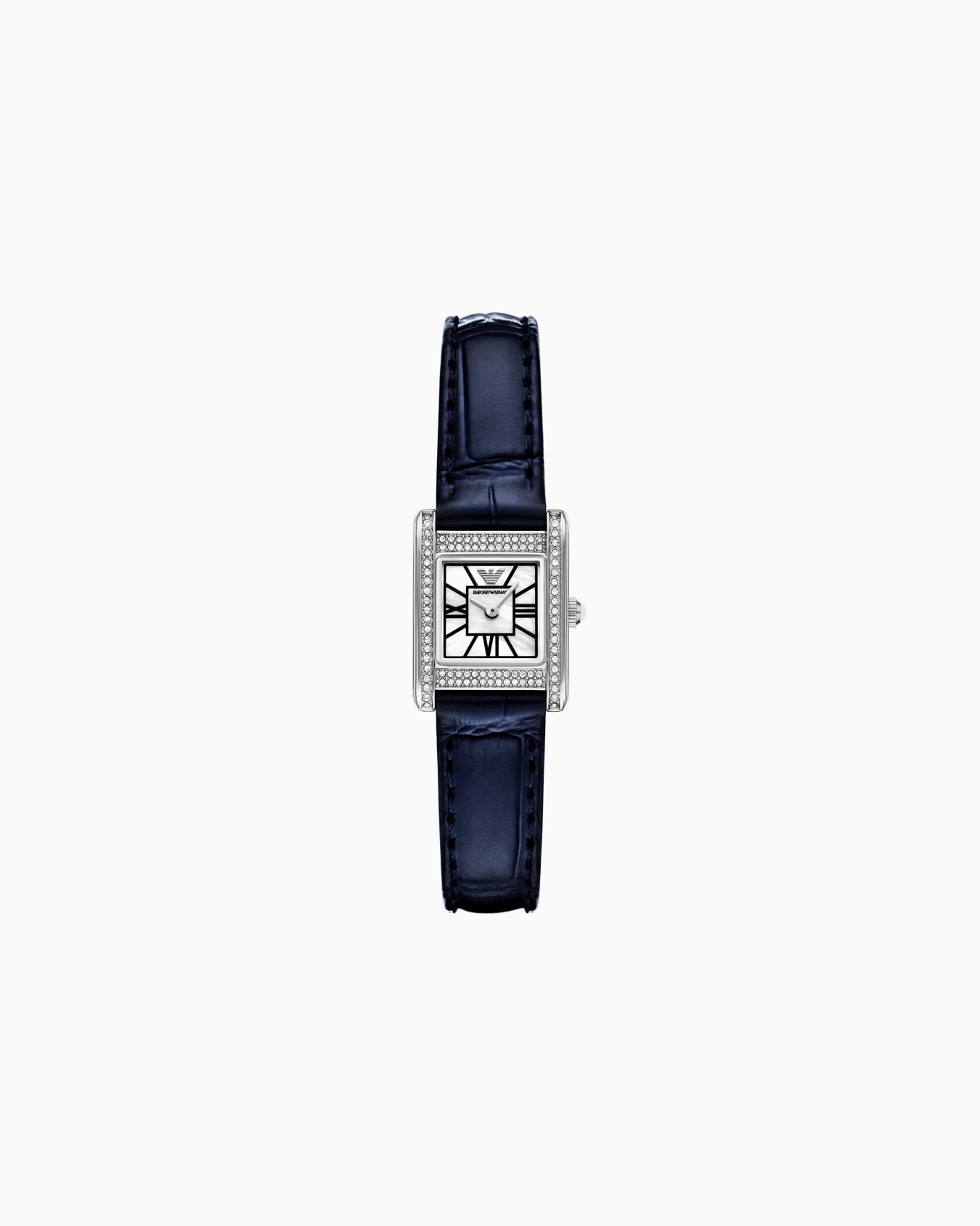 Reloj de dos manecillas de piel azul Diapositiva 0