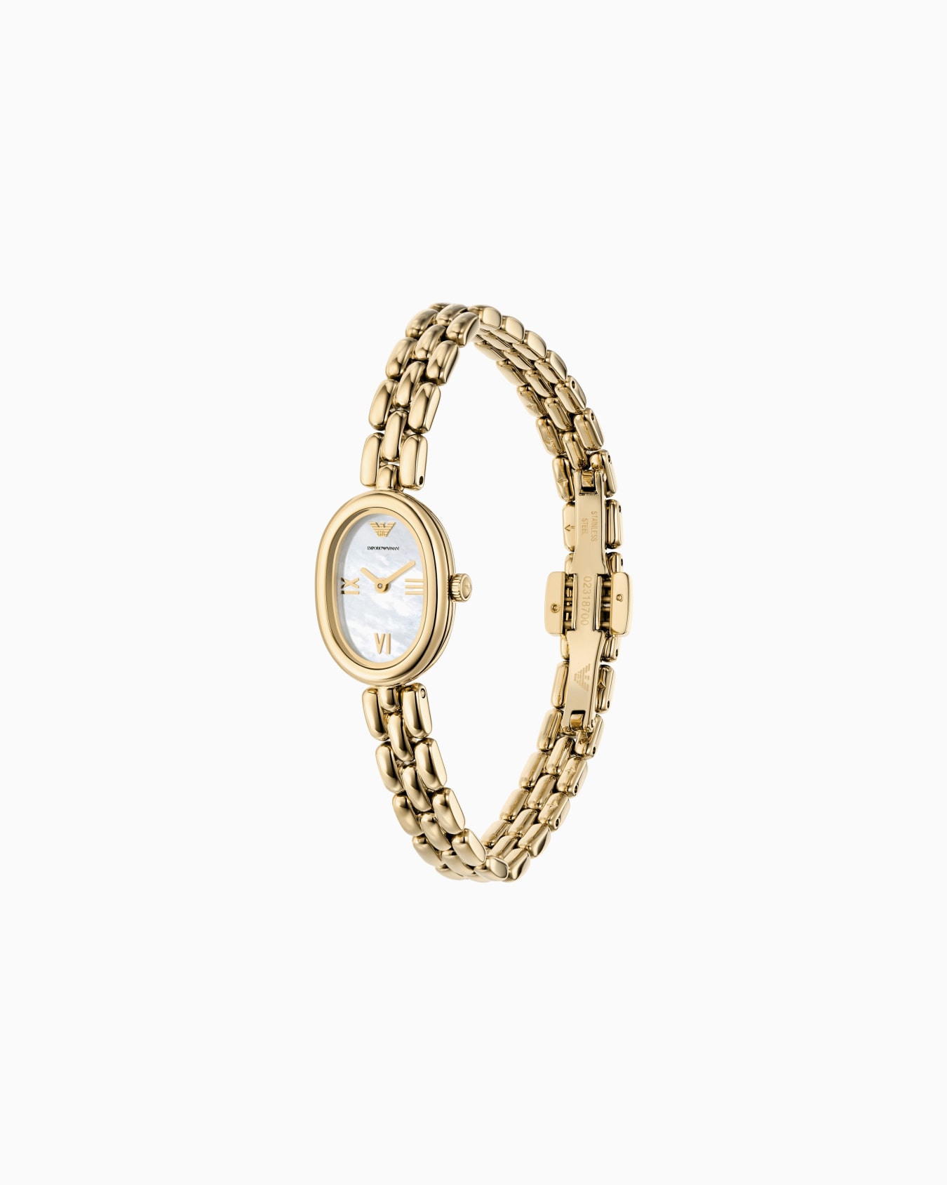  Two-Hand Gold-Tone Stainless Steel Watch Slide 2