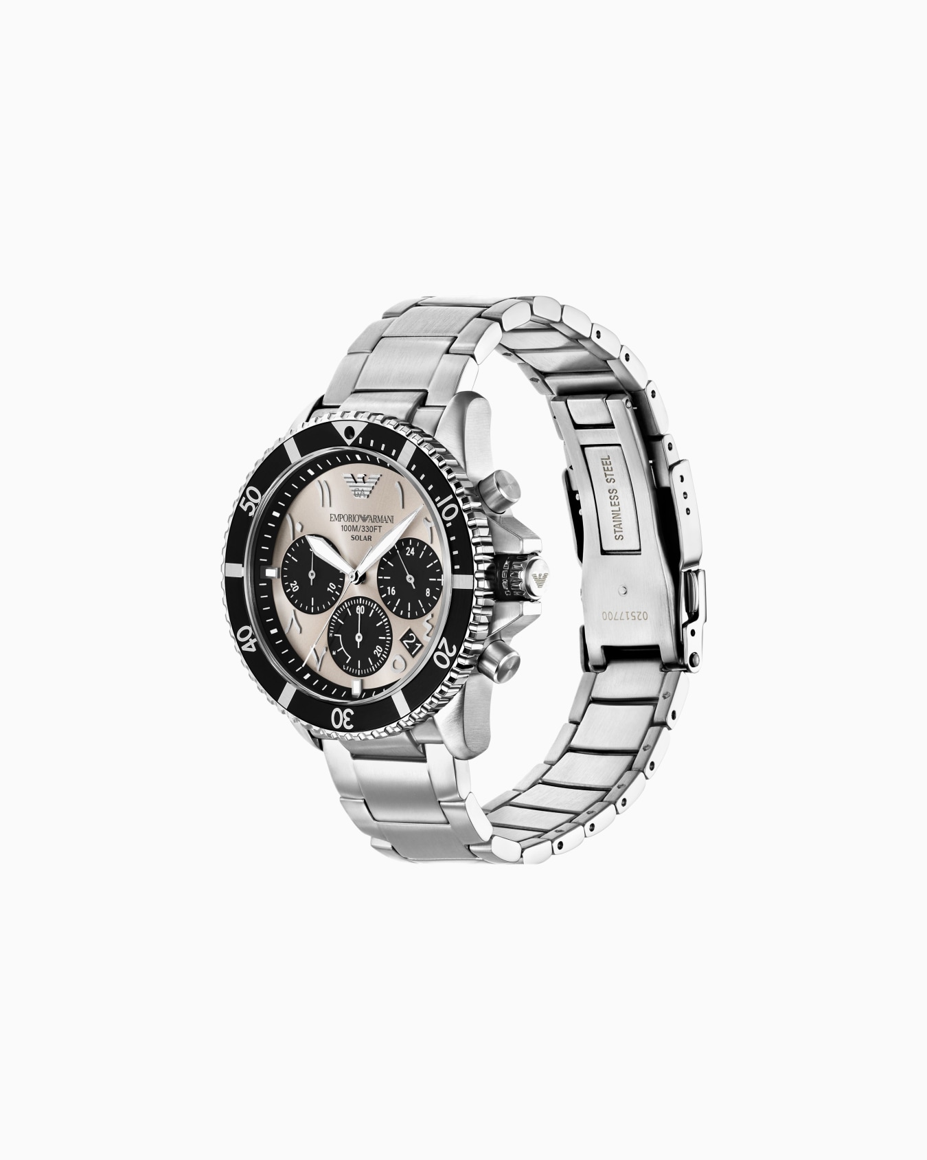  World Explorer Solar-Powered Chronograph Stainless Steel Watch Slide 1
