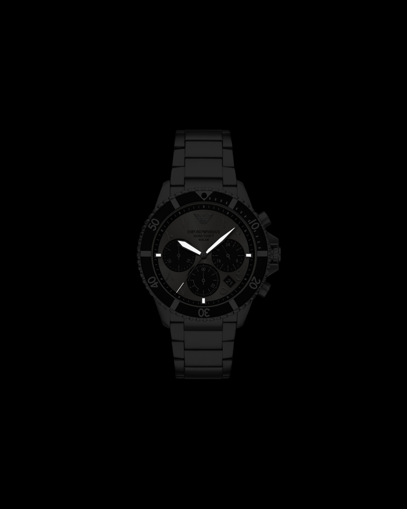  World Explorer Solar-Powered Chronograph Stainless Steel Watch Slide 2