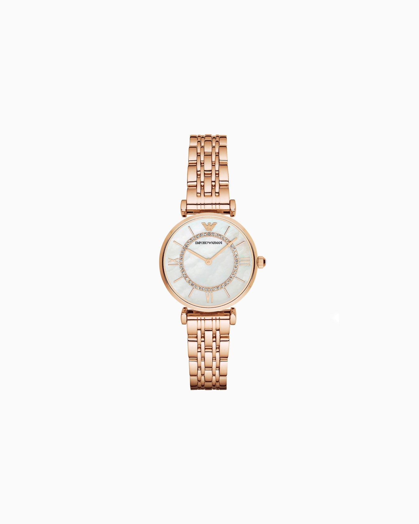 Reloj para mujer de dos esferas con pulsera de acero color oro rosa Diapositiva 0