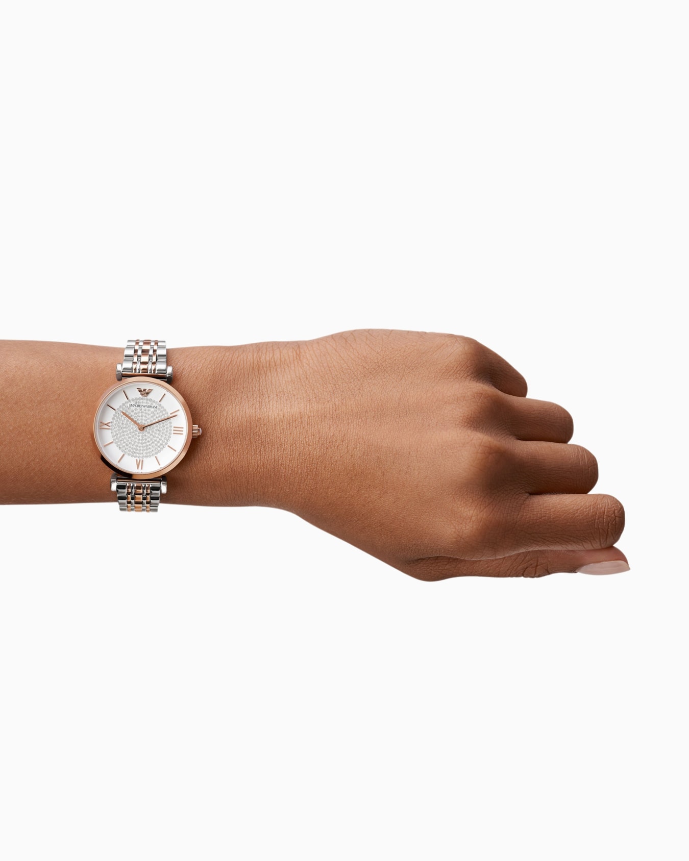Women's Two-Hand Two-Tone Stainless Steel Watch Slide 1