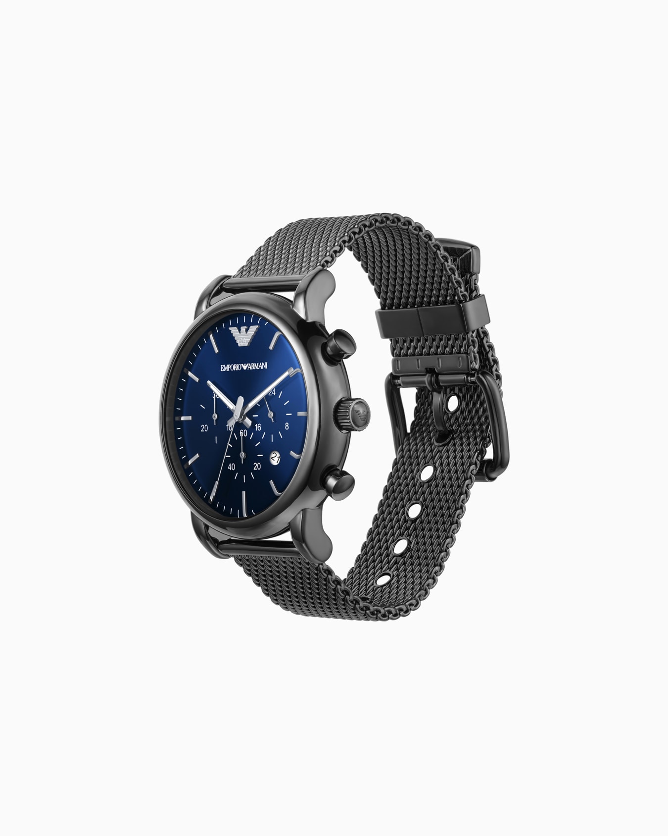 Men's Chronograph Gunmetal Stainless Steel Watch Slide 1