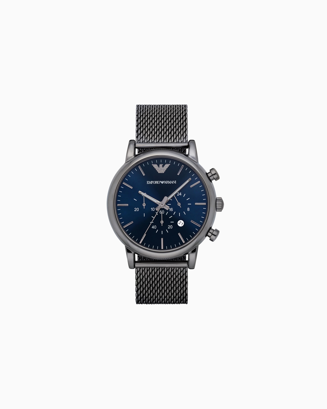 Men's Chronograph Gunmetal Stainless Steel Watch Slide 0