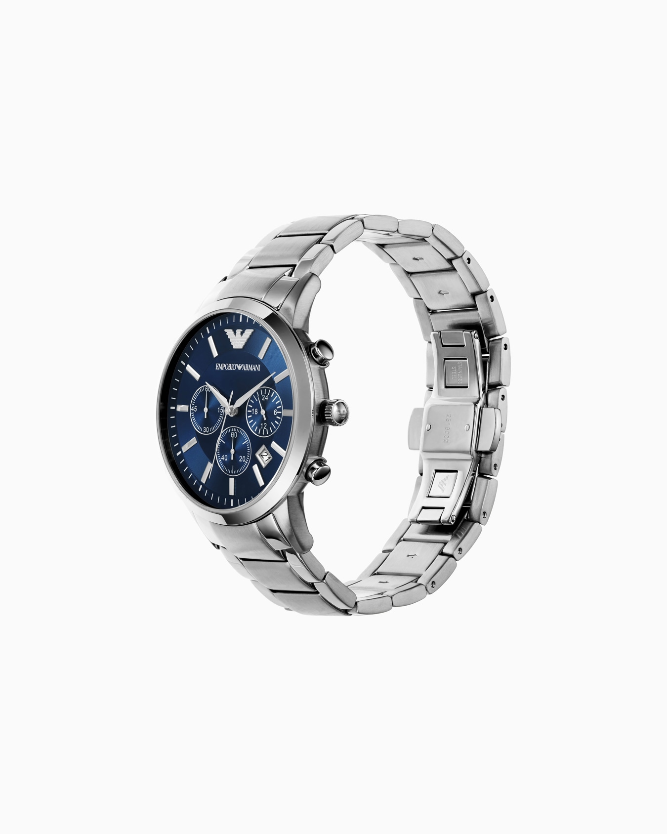 Reloj para hombre de dos esferas con pulsera de acero Diapositiva 2