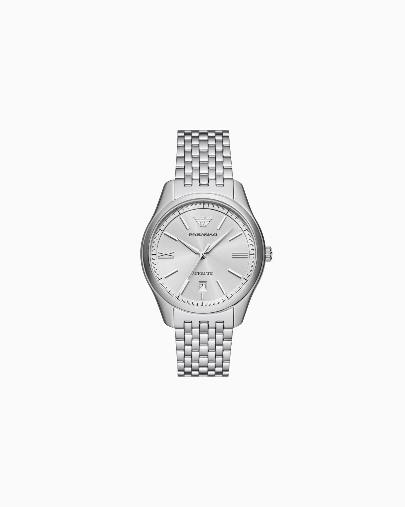 Automatic Three-Hand Date Stainless Steel Watch Slide 0