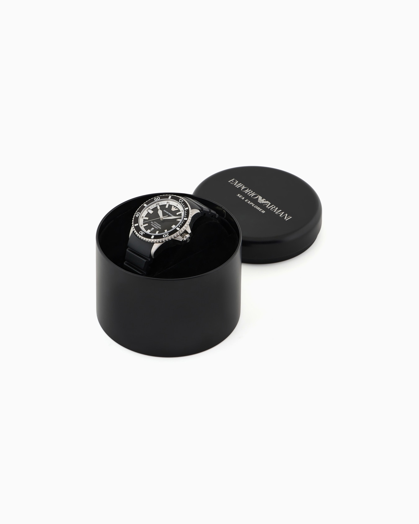  Sea Explorer Automatic Black Silicone Watch Slide 4