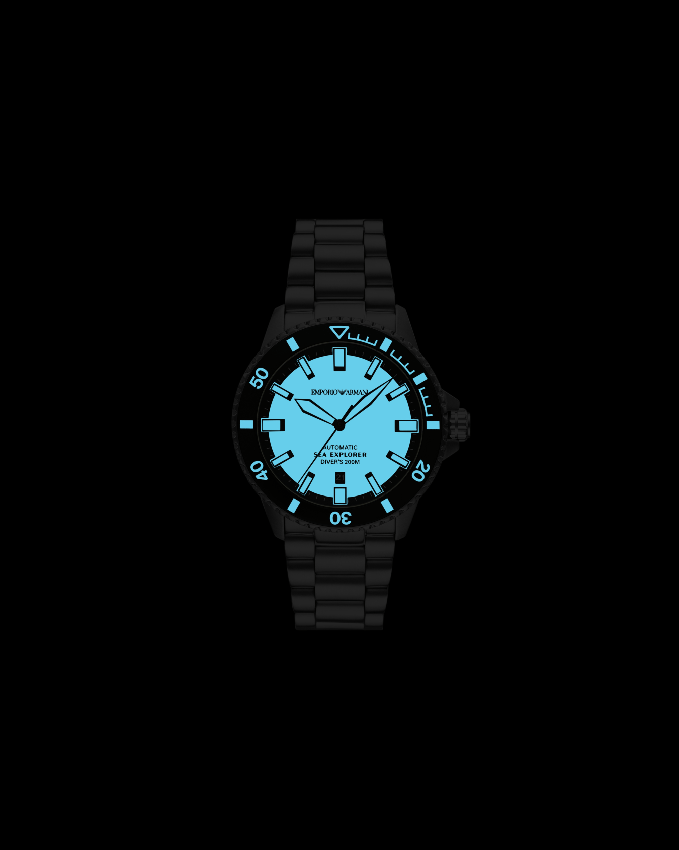 Orologio automatico Sea Explorer in acciaio inossidabile Slide 2