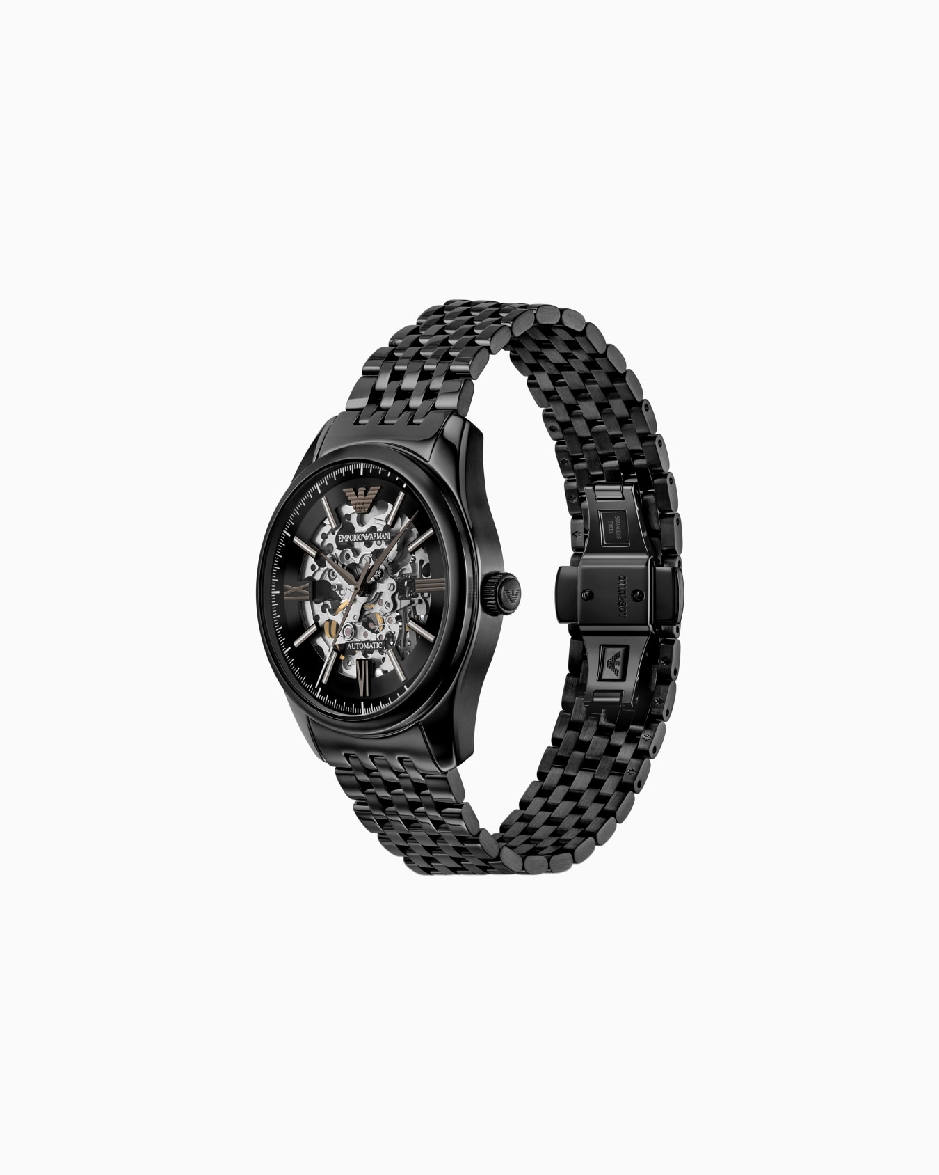 Automatic Black Stainless Steel Watch Slide 1