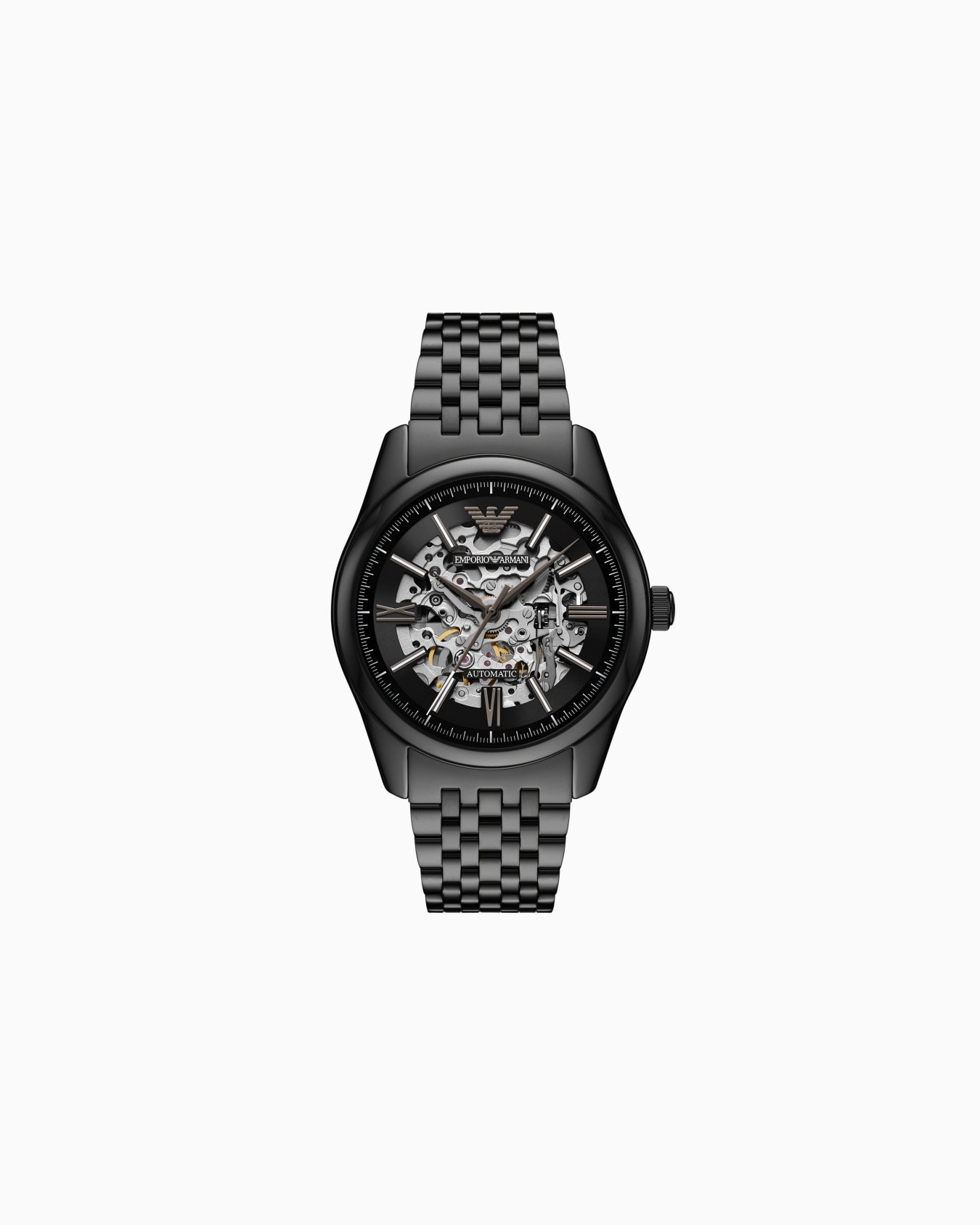 Automatic Black Stainless Steel Watch Slide 0