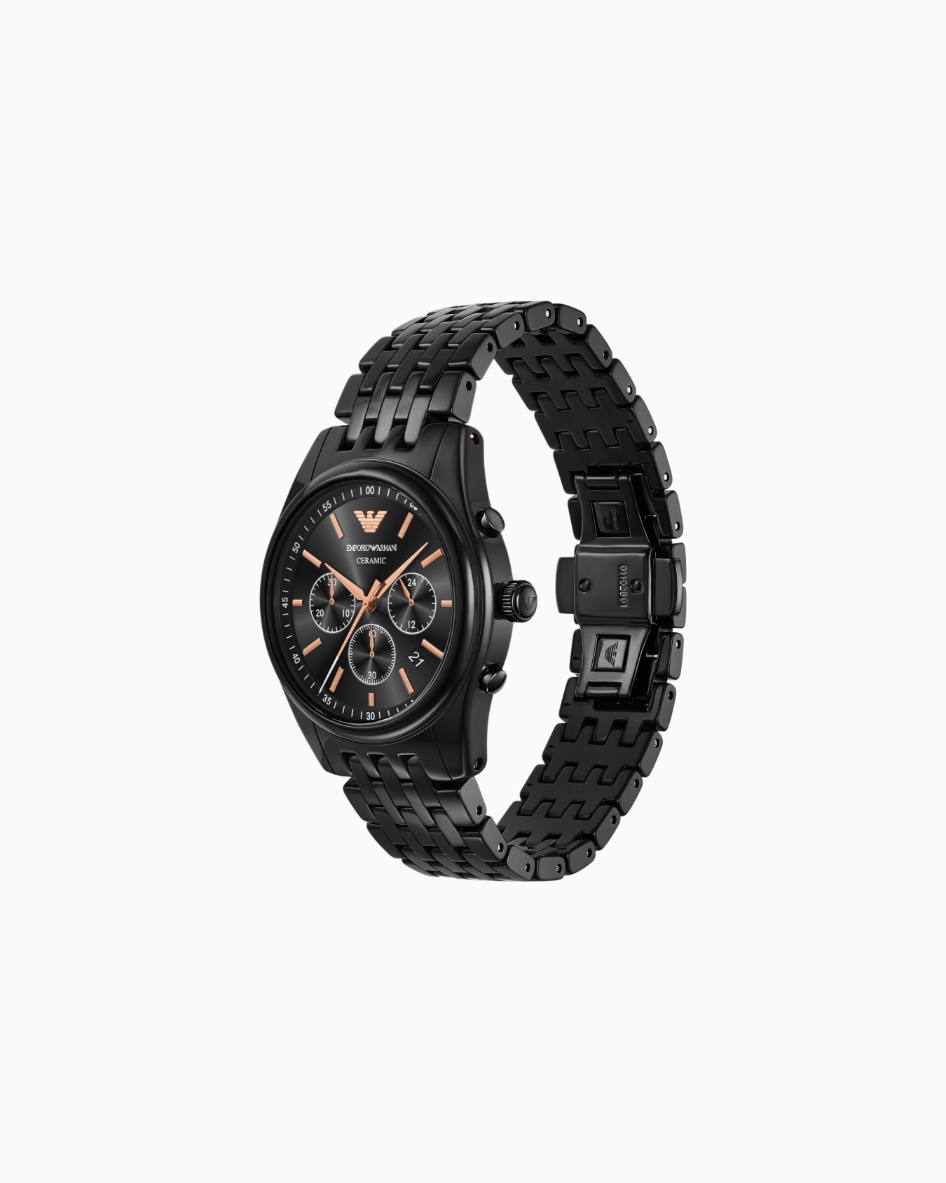 Chronograph Black Ceramic Watch Slide 1