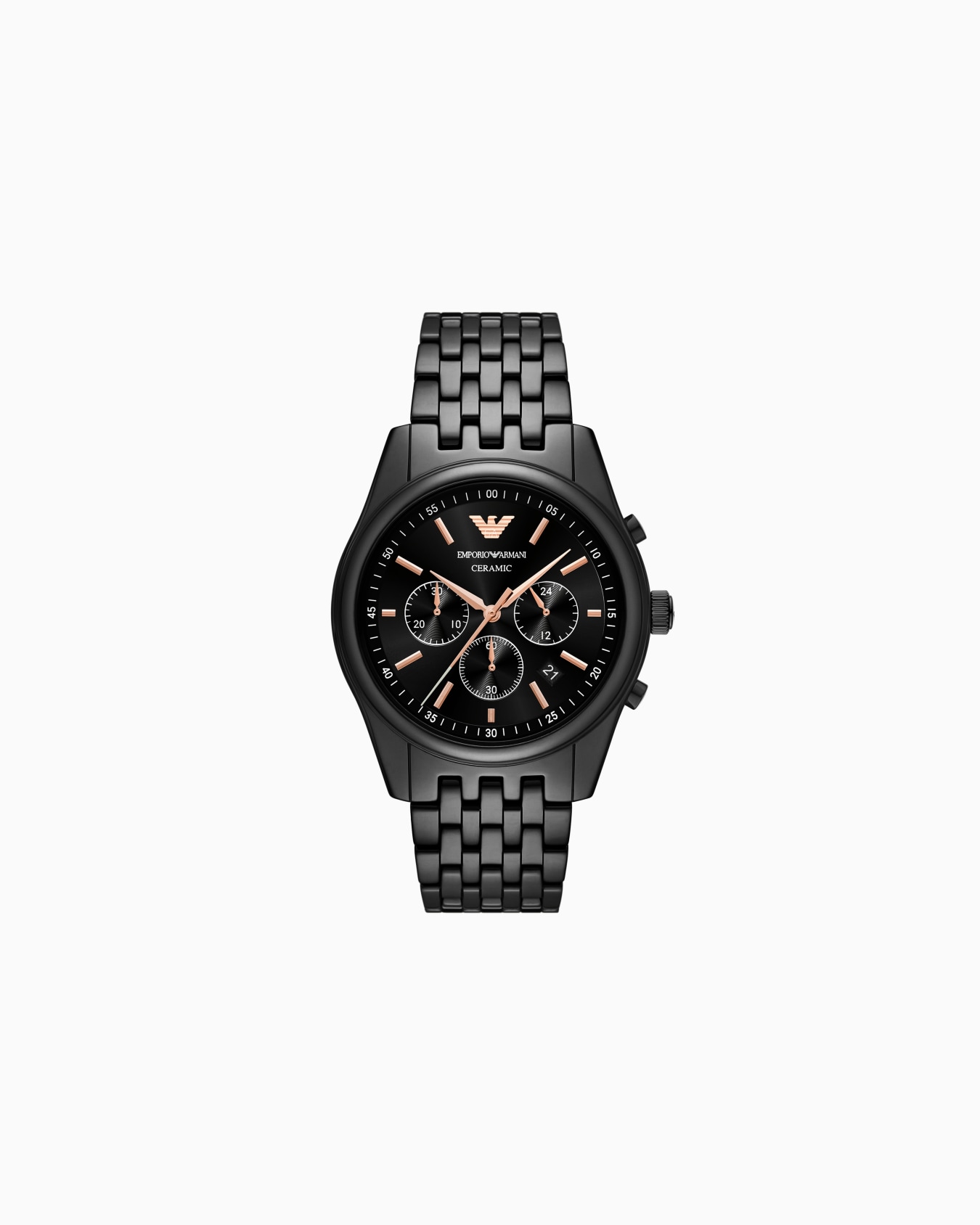 Chronograph Black Ceramic Watch Slide 0